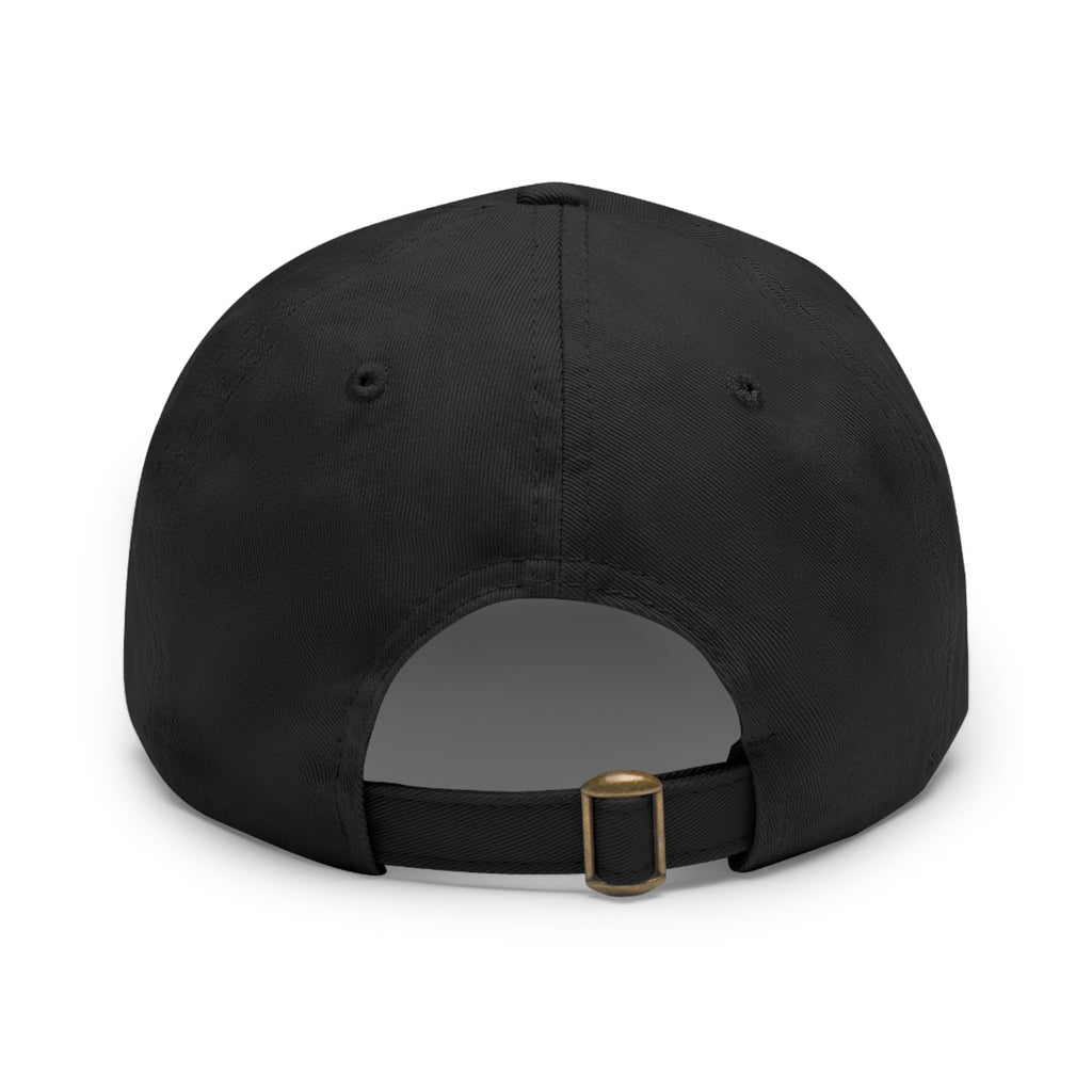 Taino Symbolism Dad Hat with Leather Patch (Round)