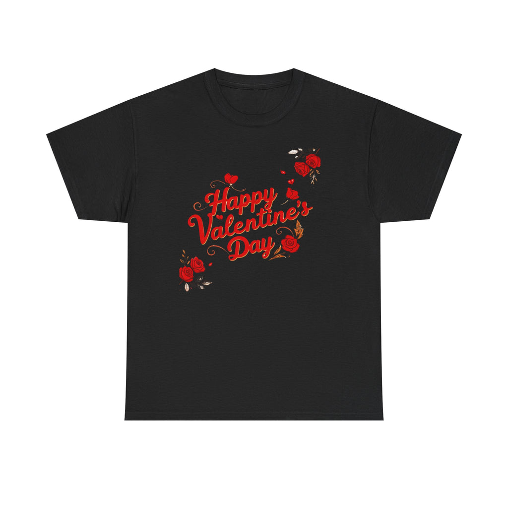 Valentine's Day Tee — "Happy Valentine's Day" Heart Design