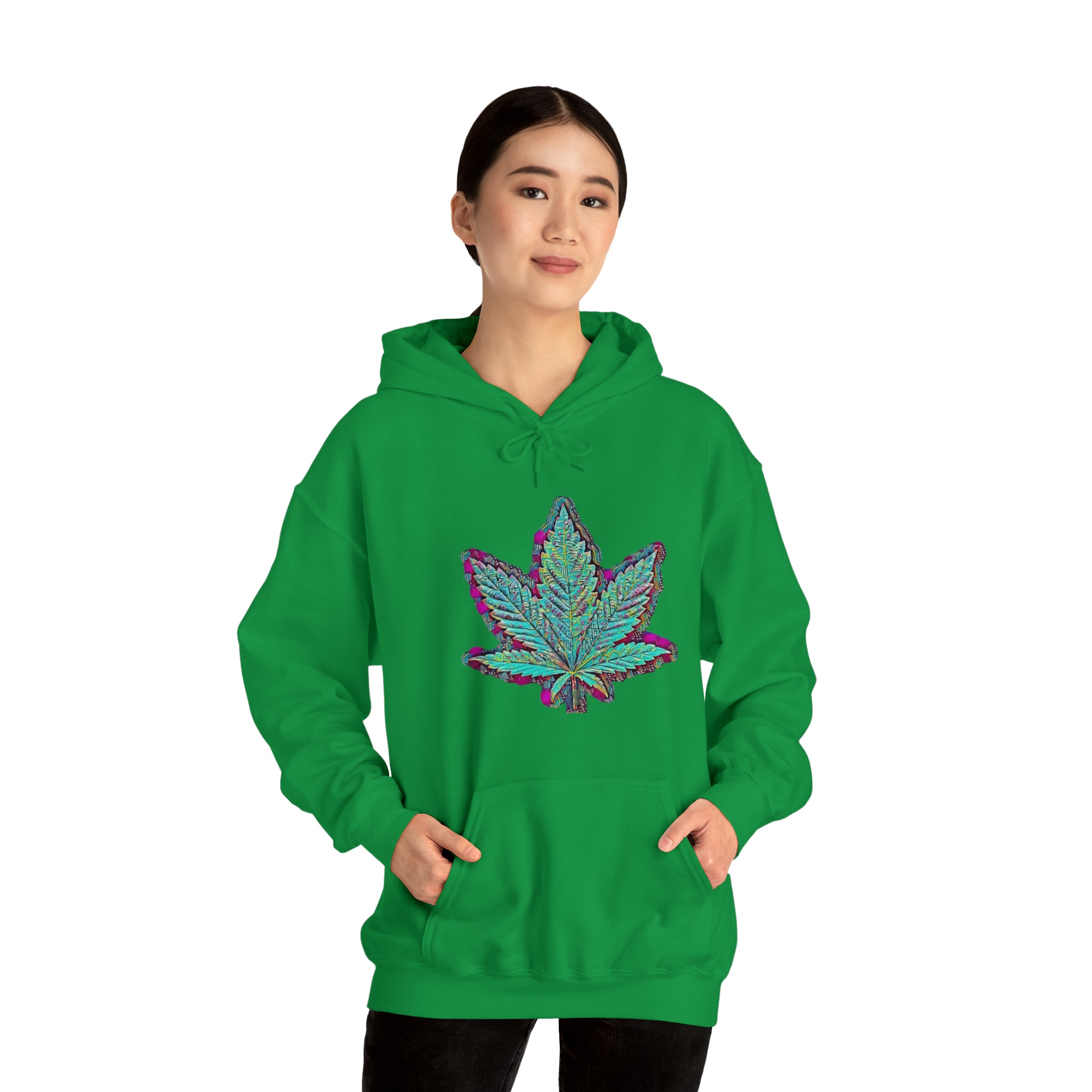 The Five Finger Leaf Unisex Heavy Blend™ Hooded Sweatshirt
