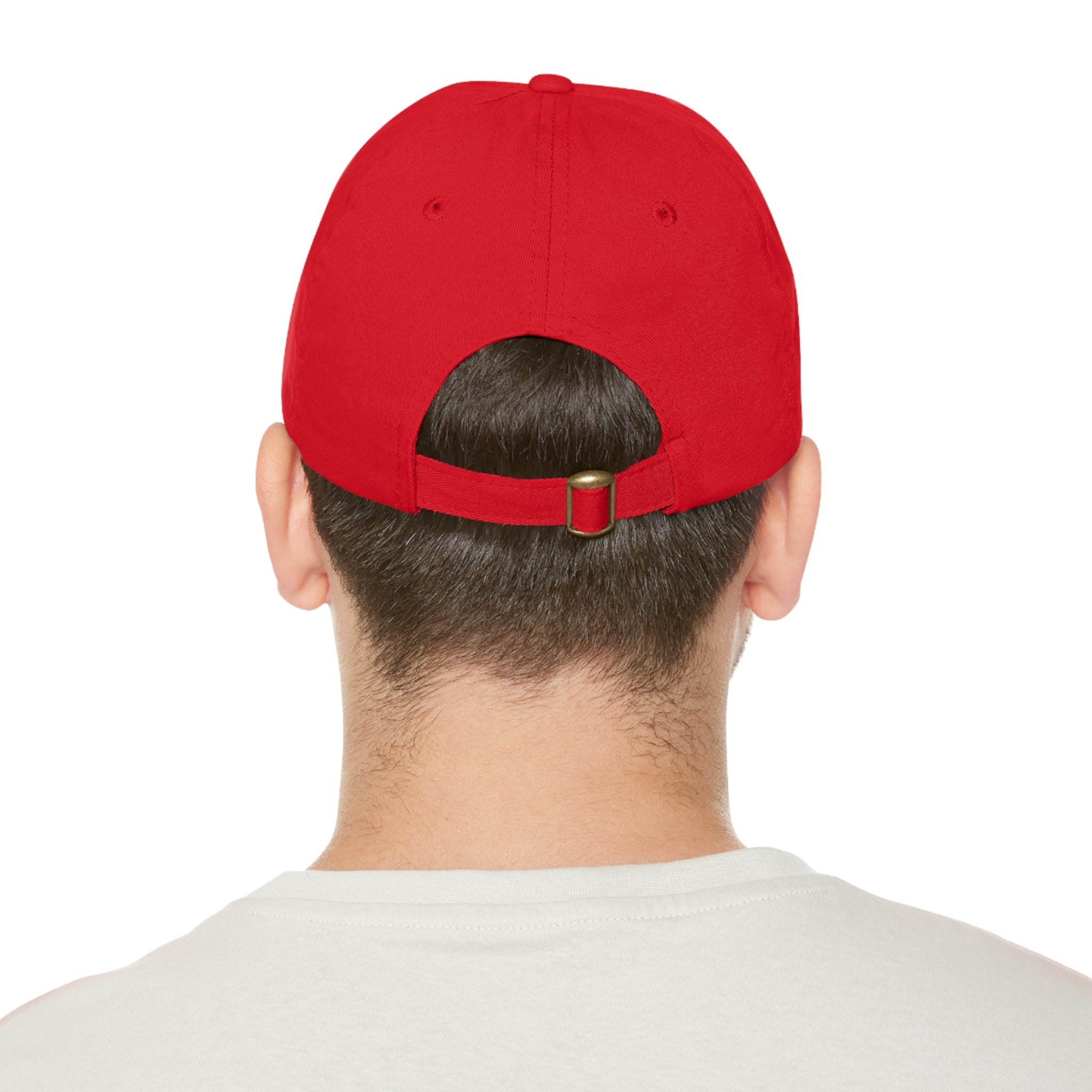 Taino Symbolism Dad Hat with Leather Patch (Round)