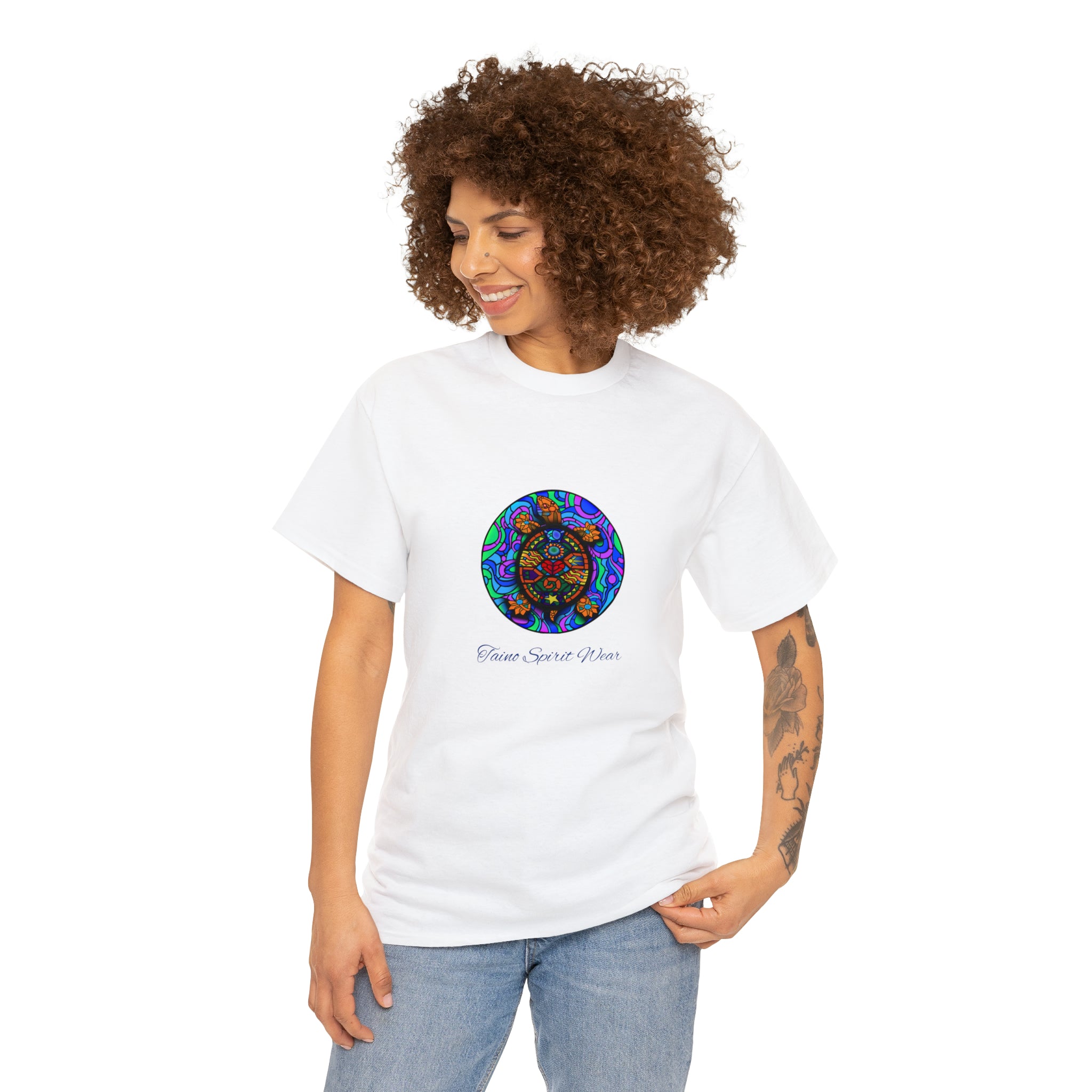 Taino-Inspired Turtle Unisex Heavy Cotton Tee
