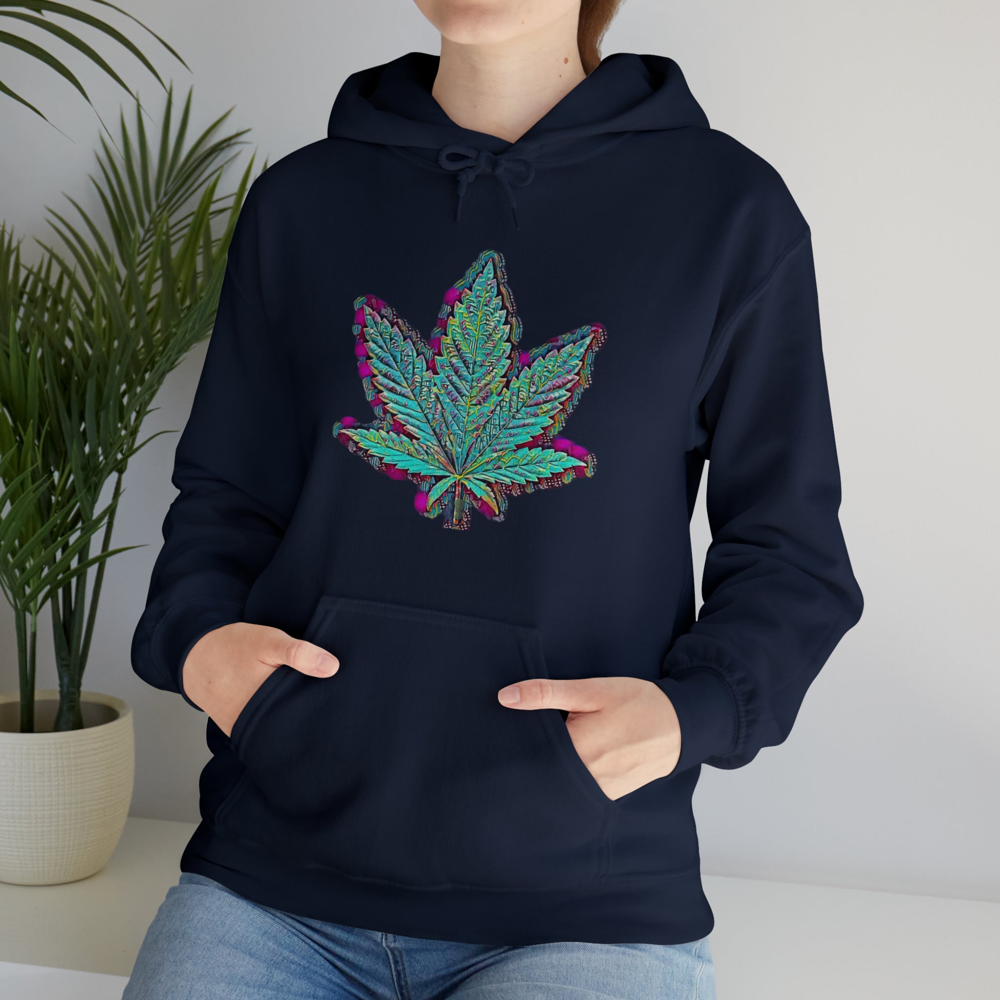 The Five Finger Leaf Unisex Heavy Blend™ Hooded Sweatshirt