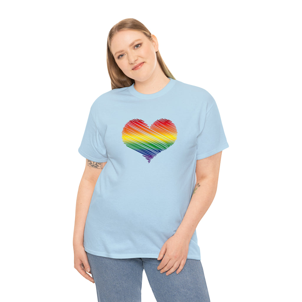 Love is Love Heart Unisex Heavy Cotton Tee