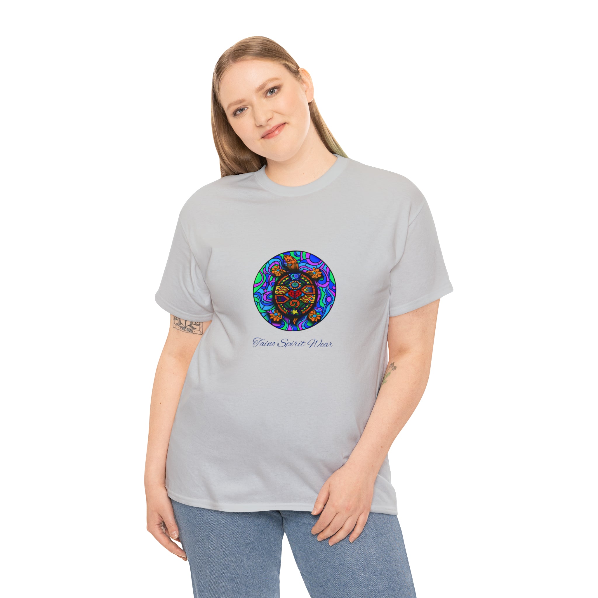Taino-Inspired Turtle Unisex Heavy Cotton Tee
