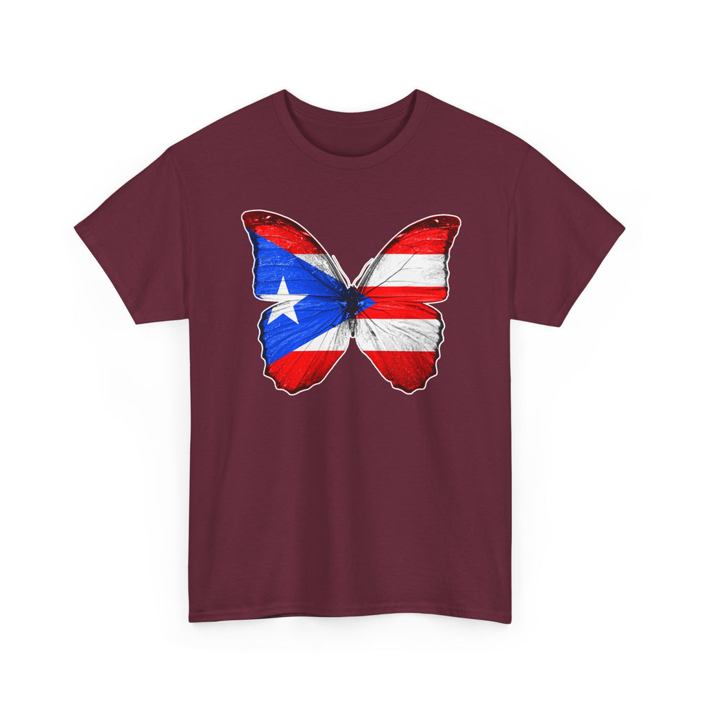 Women's Puerto Rico Flag Butterfly T-Shirt