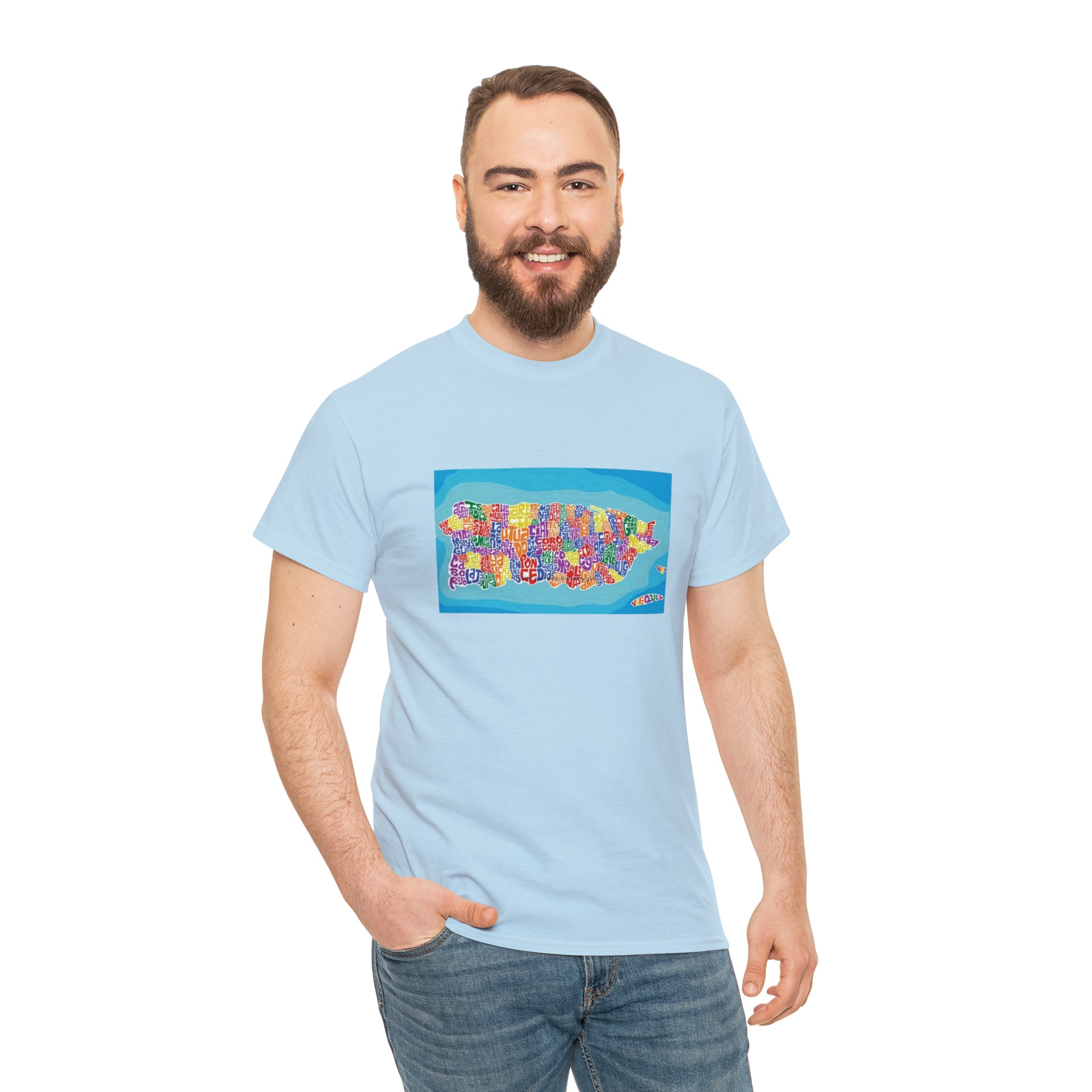 The Island of Puerto Rico Unisex Heavy Cotton Tee
