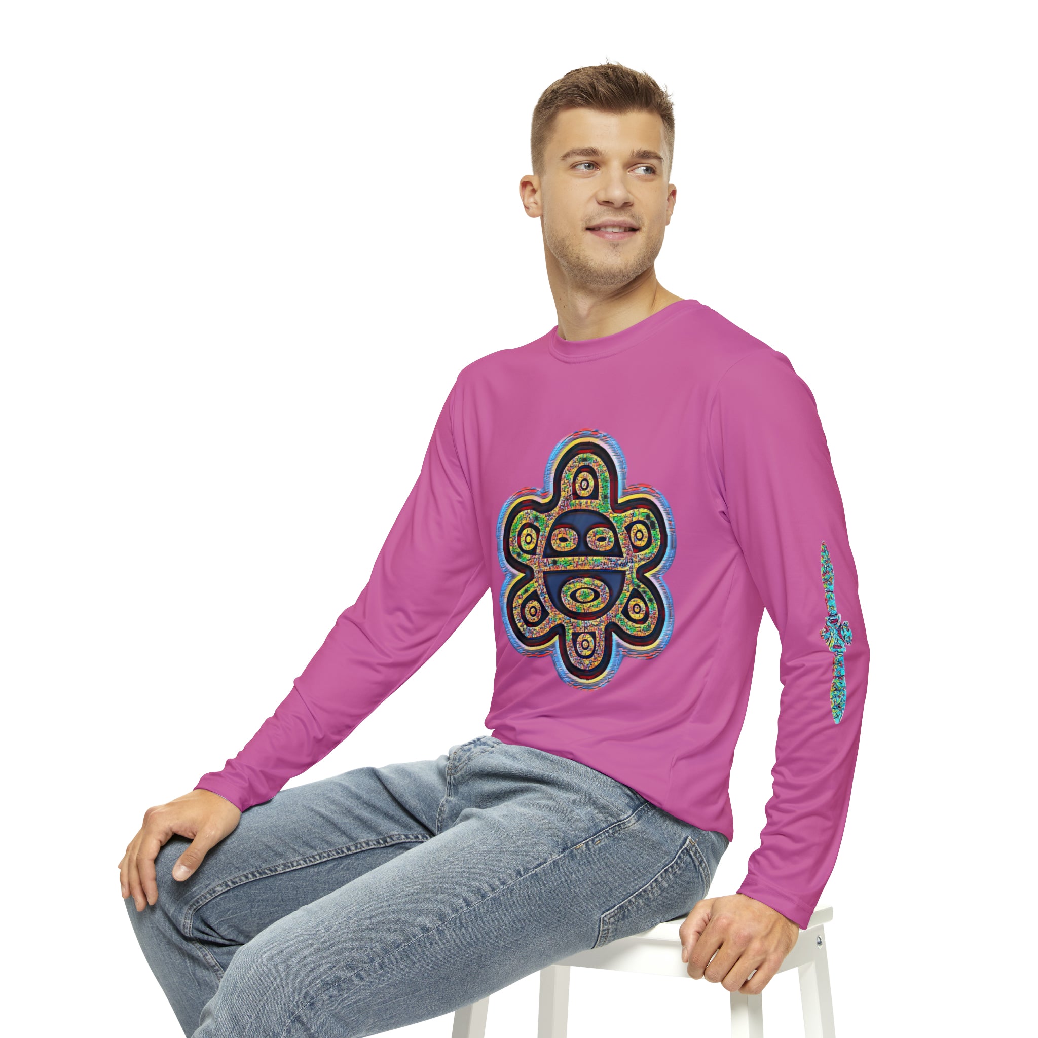 Taino Sun Men's Long Sleeve Shirt (AOP)
