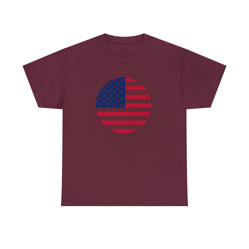 American Flag Globe Unisex Heavy Cotton Tee