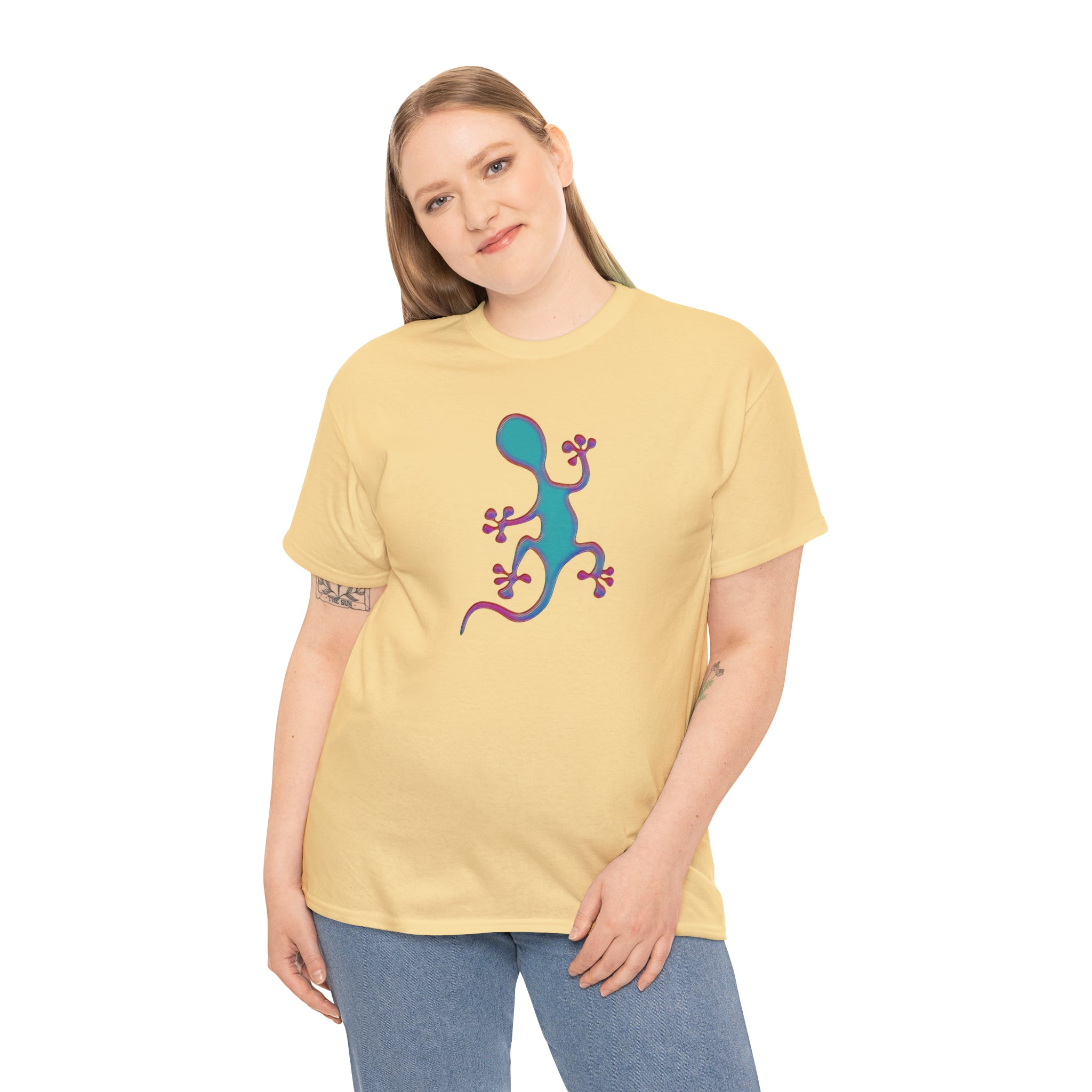 Taino-Inspired Salamander 2 Unisex Heavy Cotton Tee