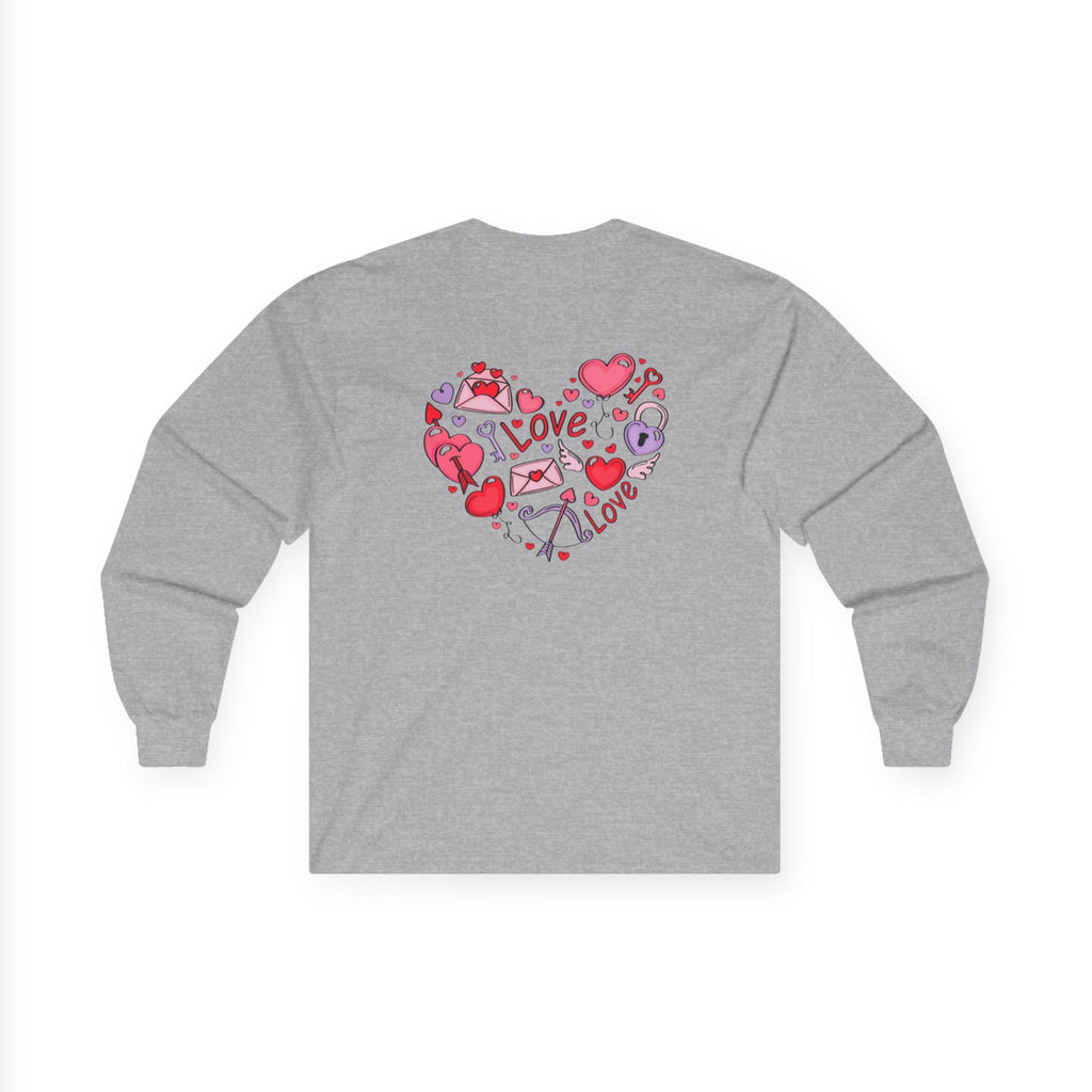 Valentine's Day Love Heart Long Sleeve Tee — Valentine’s Day Graphic Shirt