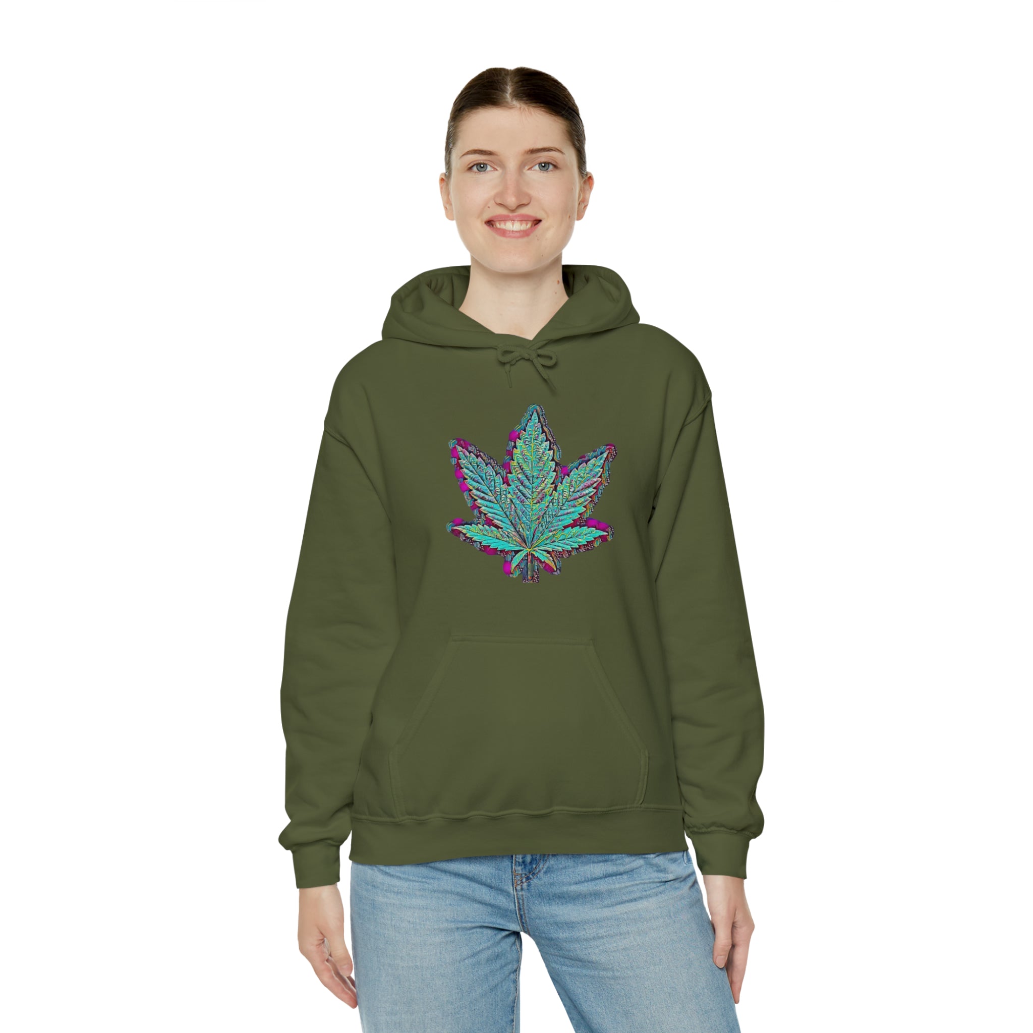 The Five Finger Leaf Unisex Heavy Blend™ Hooded Sweatshirt