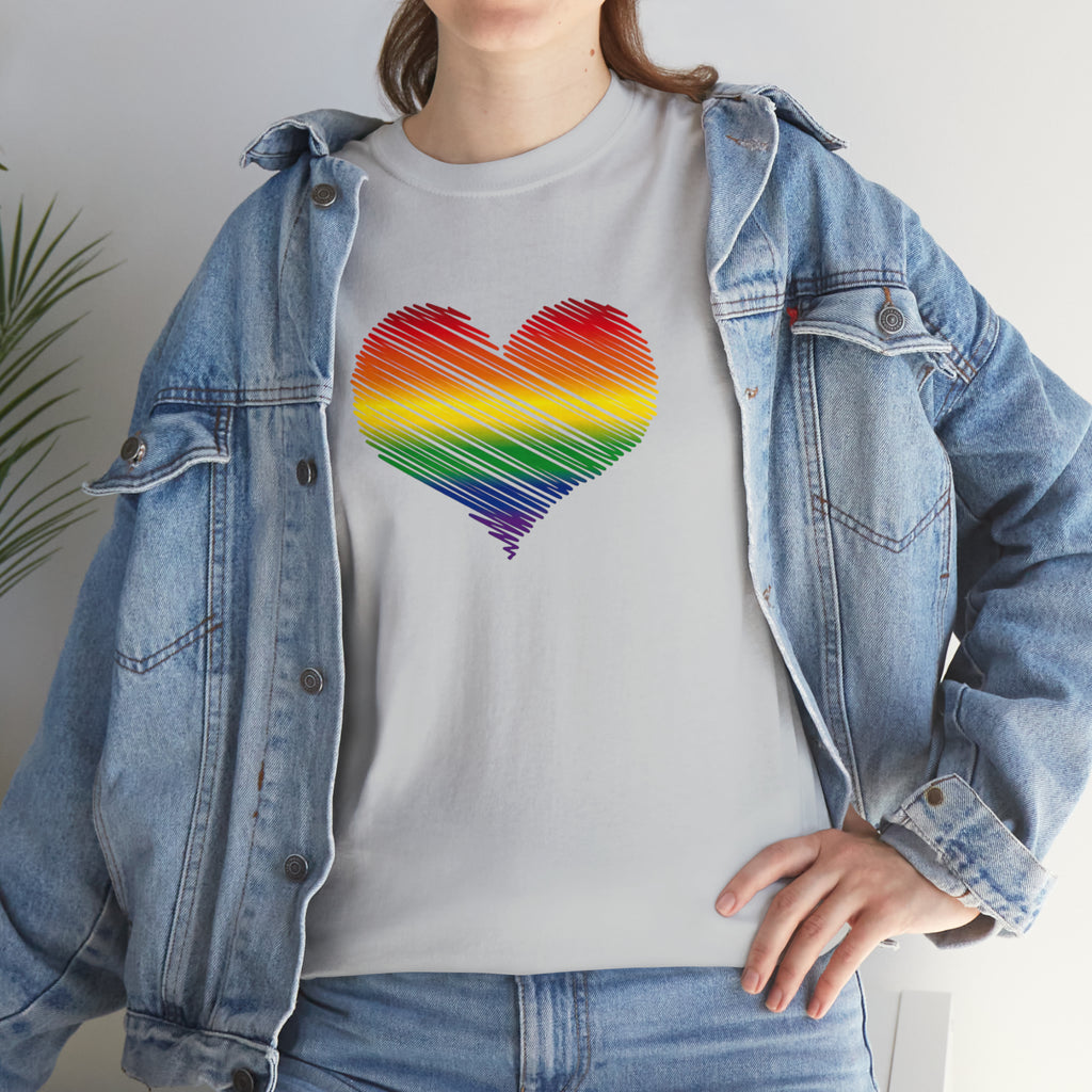 Love is Love Heart Unisex Heavy Cotton Tee