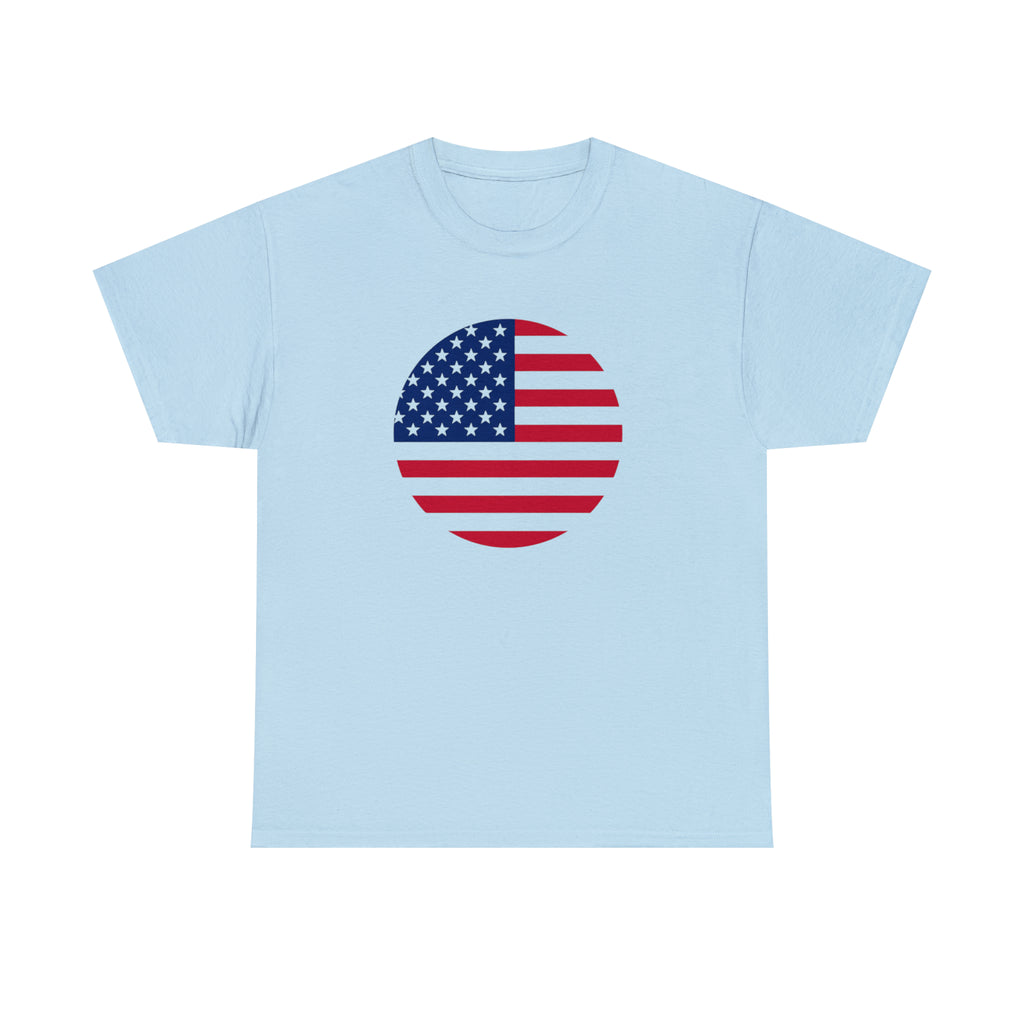 American Flag Globe Unisex Heavy Cotton Tee