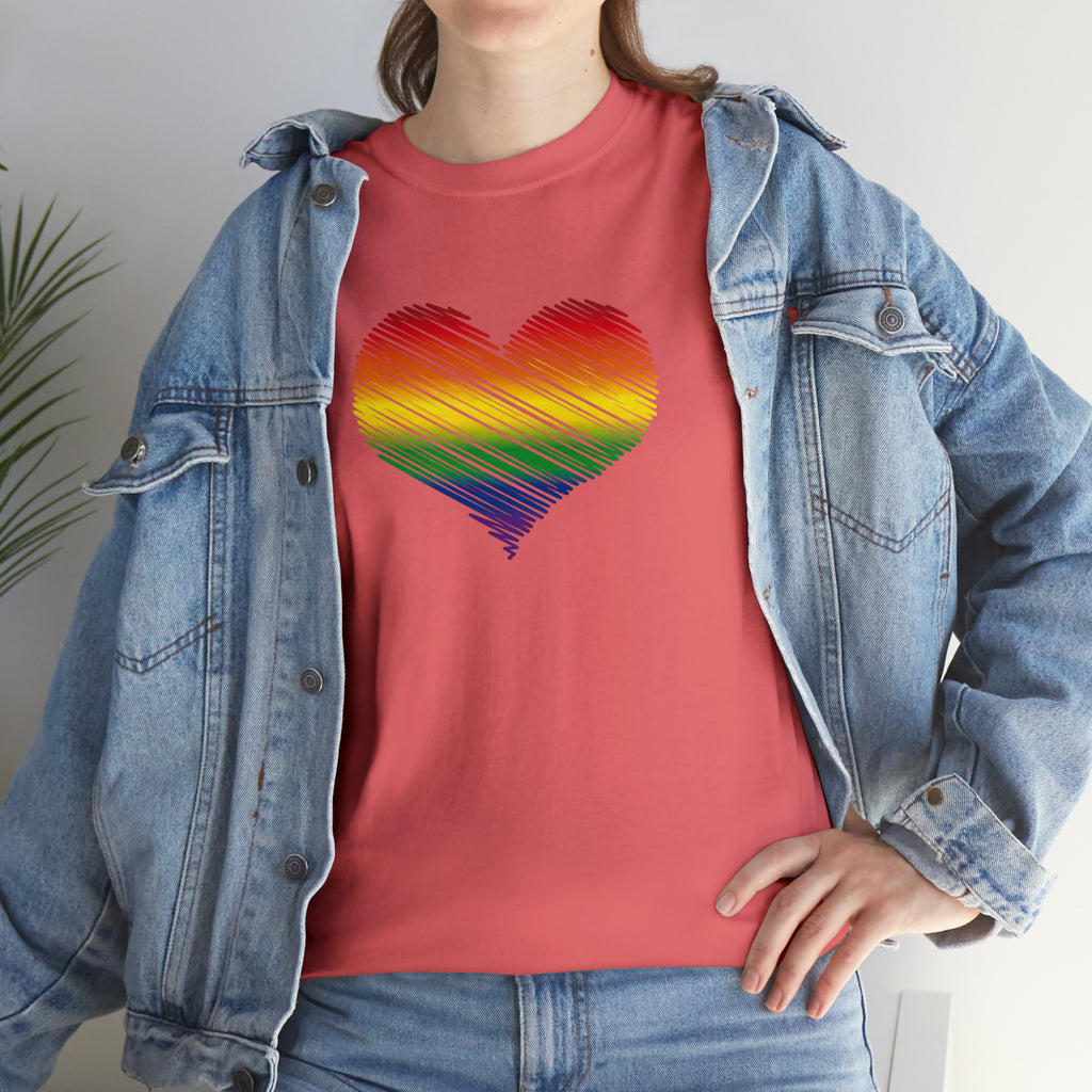 Love is Love Heart Unisex Heavy Cotton Tee