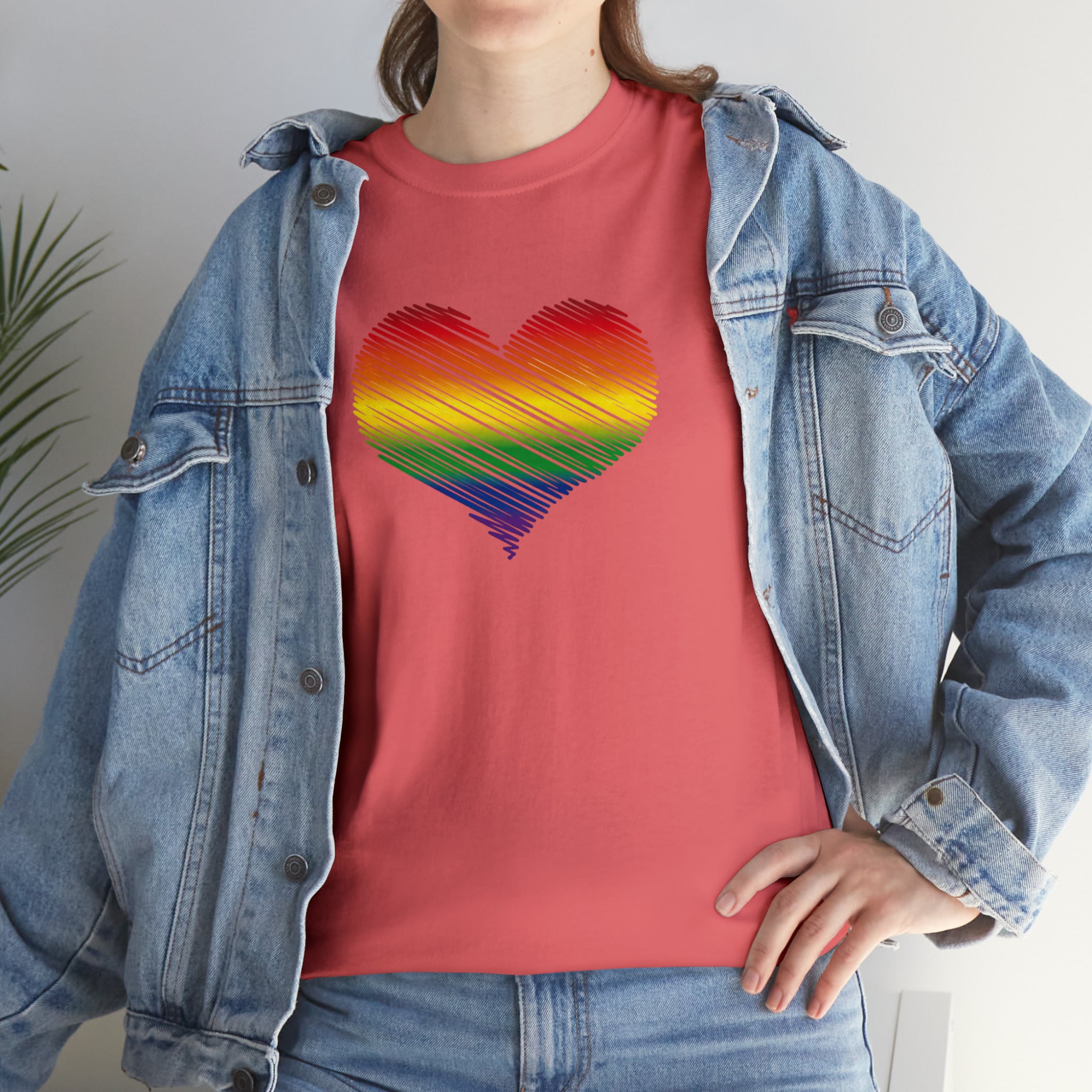 Love is Love Heart Unisex Heavy Cotton Tee