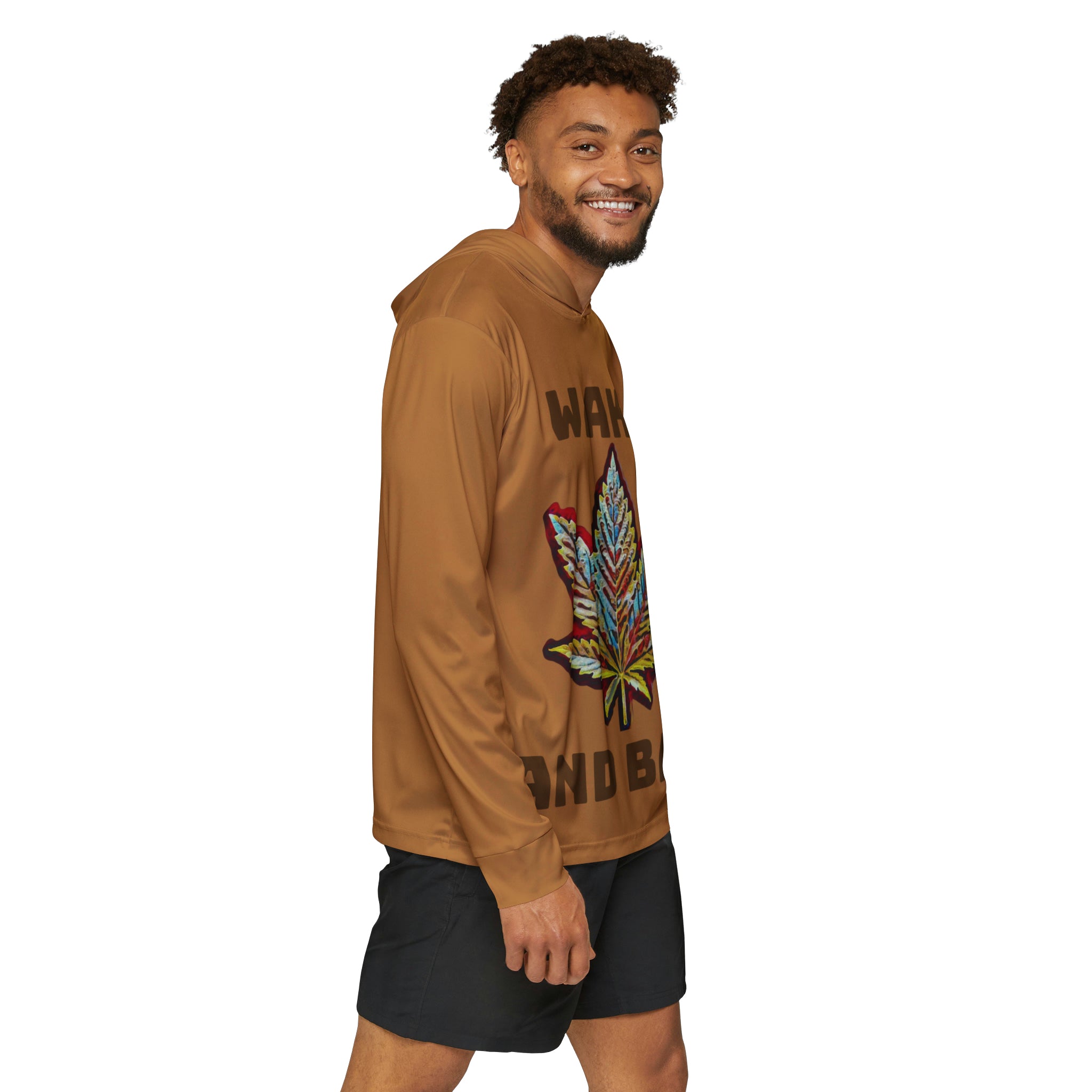 Wake and Bake Men's Sports Warmup Hoodie (AOP)