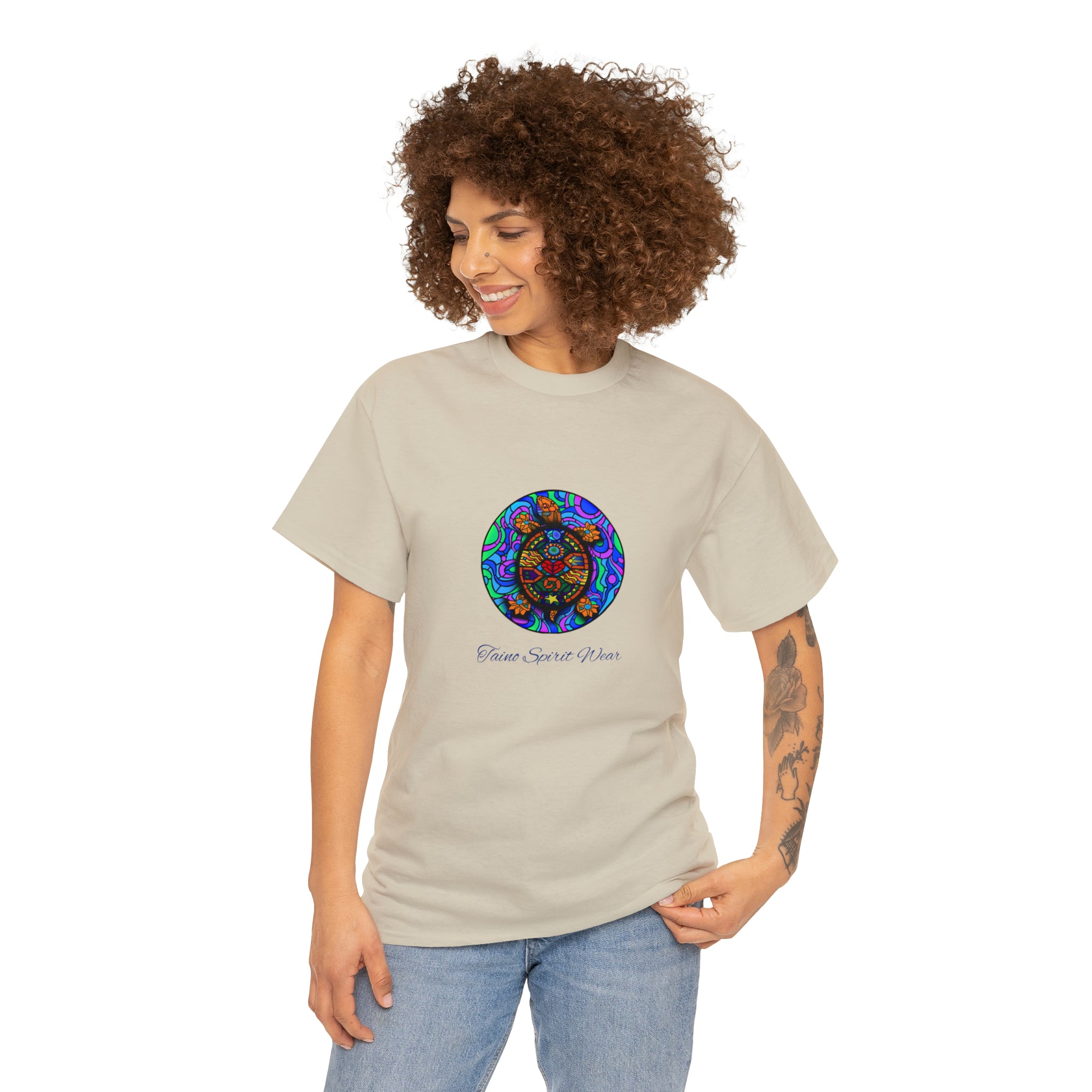 Taino-Inspired Turtle Unisex Heavy Cotton Tee