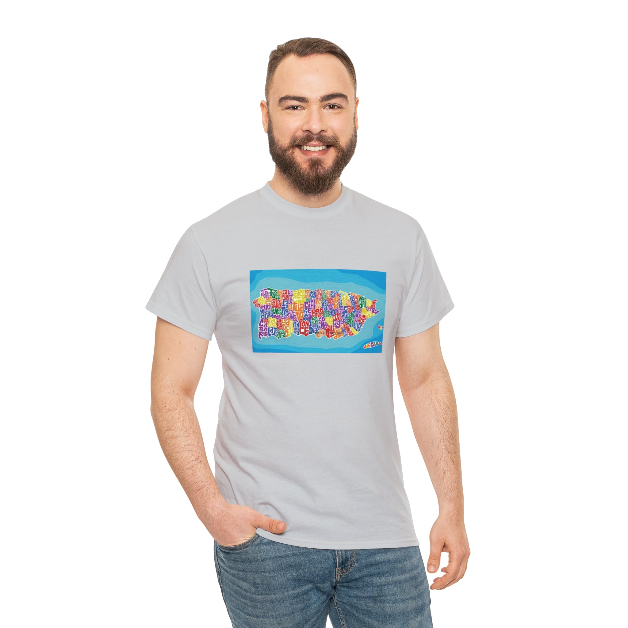 The Island of Puerto Rico Unisex Heavy Cotton Tee