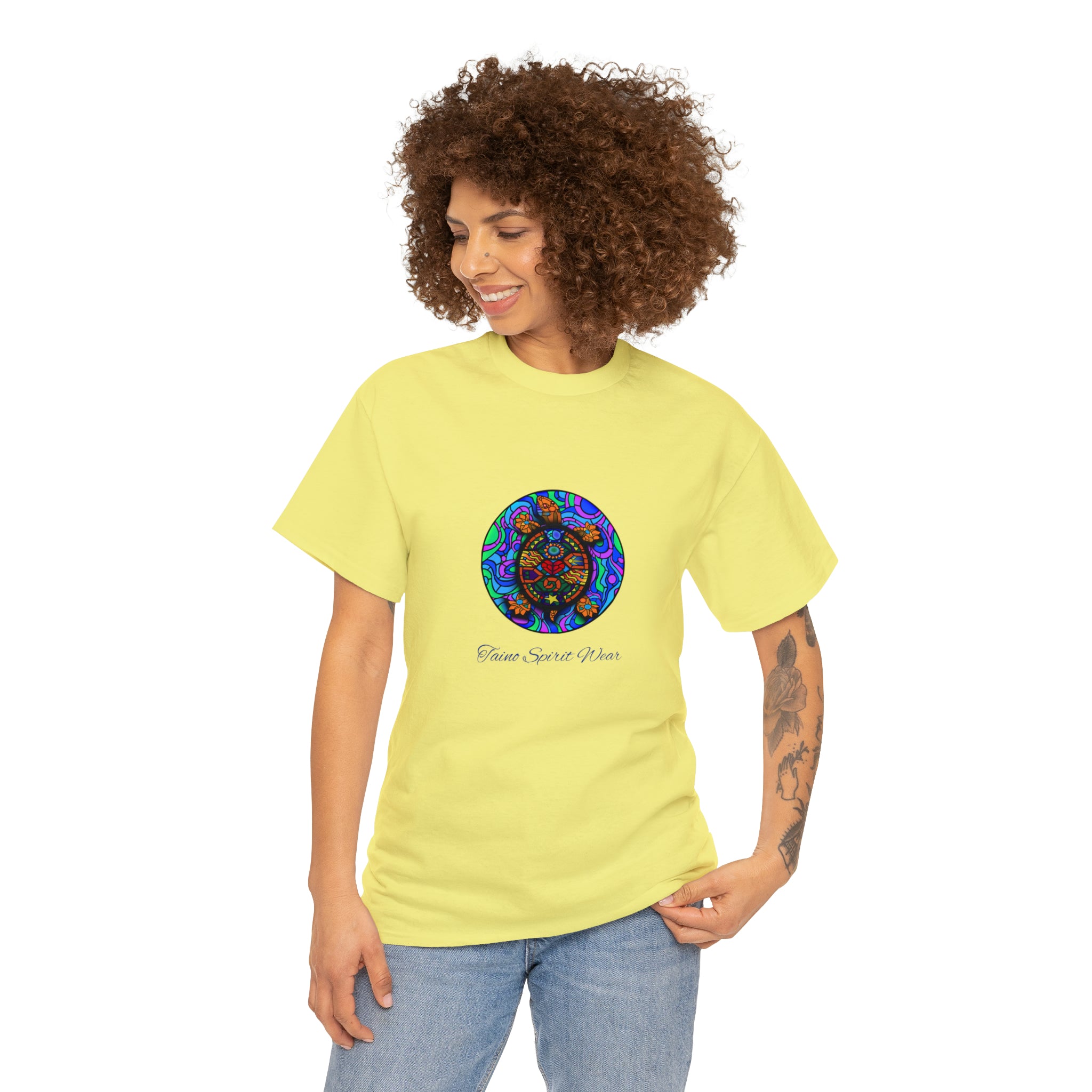 Taino-Inspired Turtle Unisex Heavy Cotton Tee