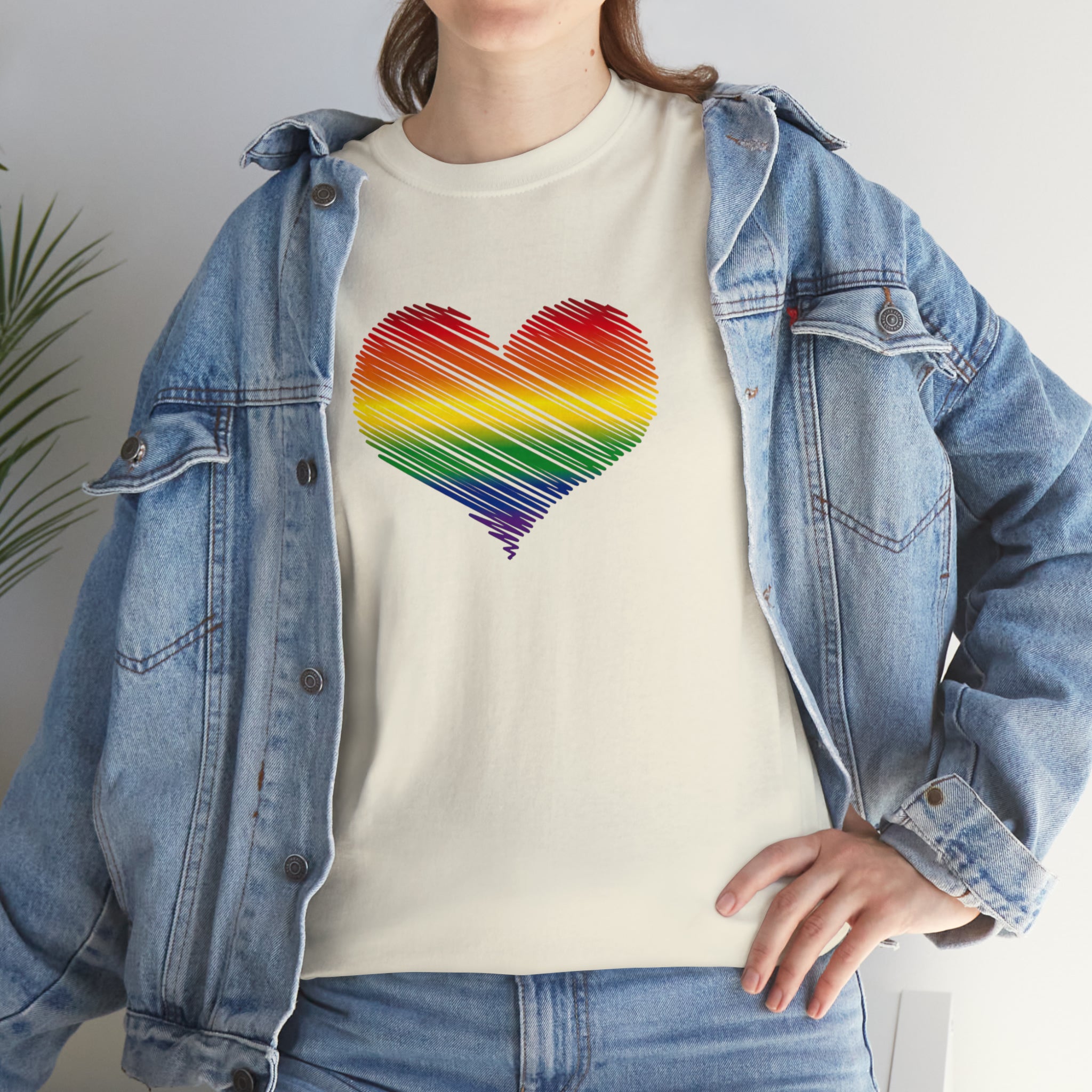 Love is Love Heart Unisex Heavy Cotton Tee