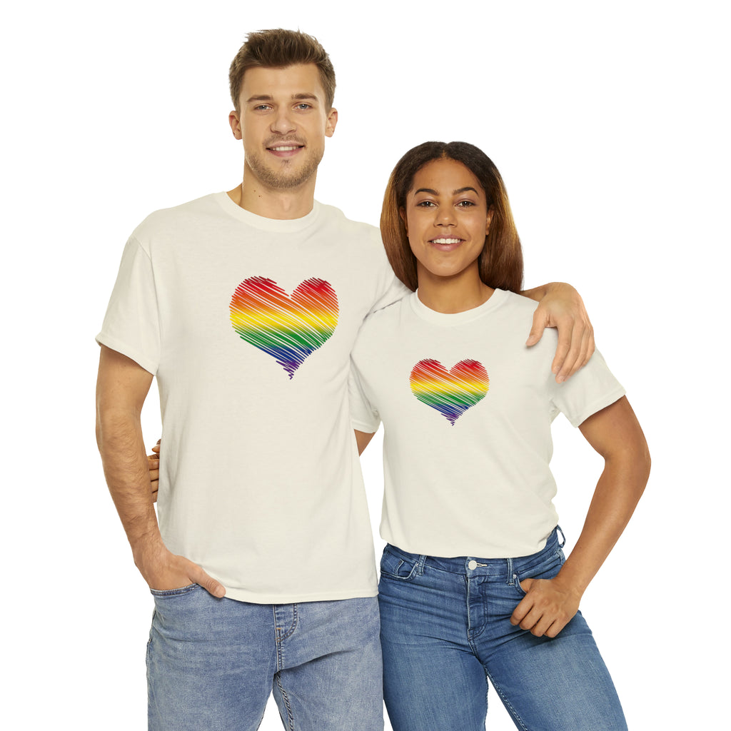 Love is Love Heart Unisex Heavy Cotton Tee