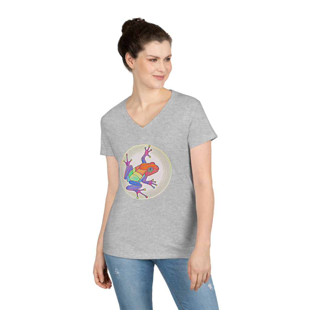 Puerto Rican Coqui Ladies' V-Neck T-Shirt