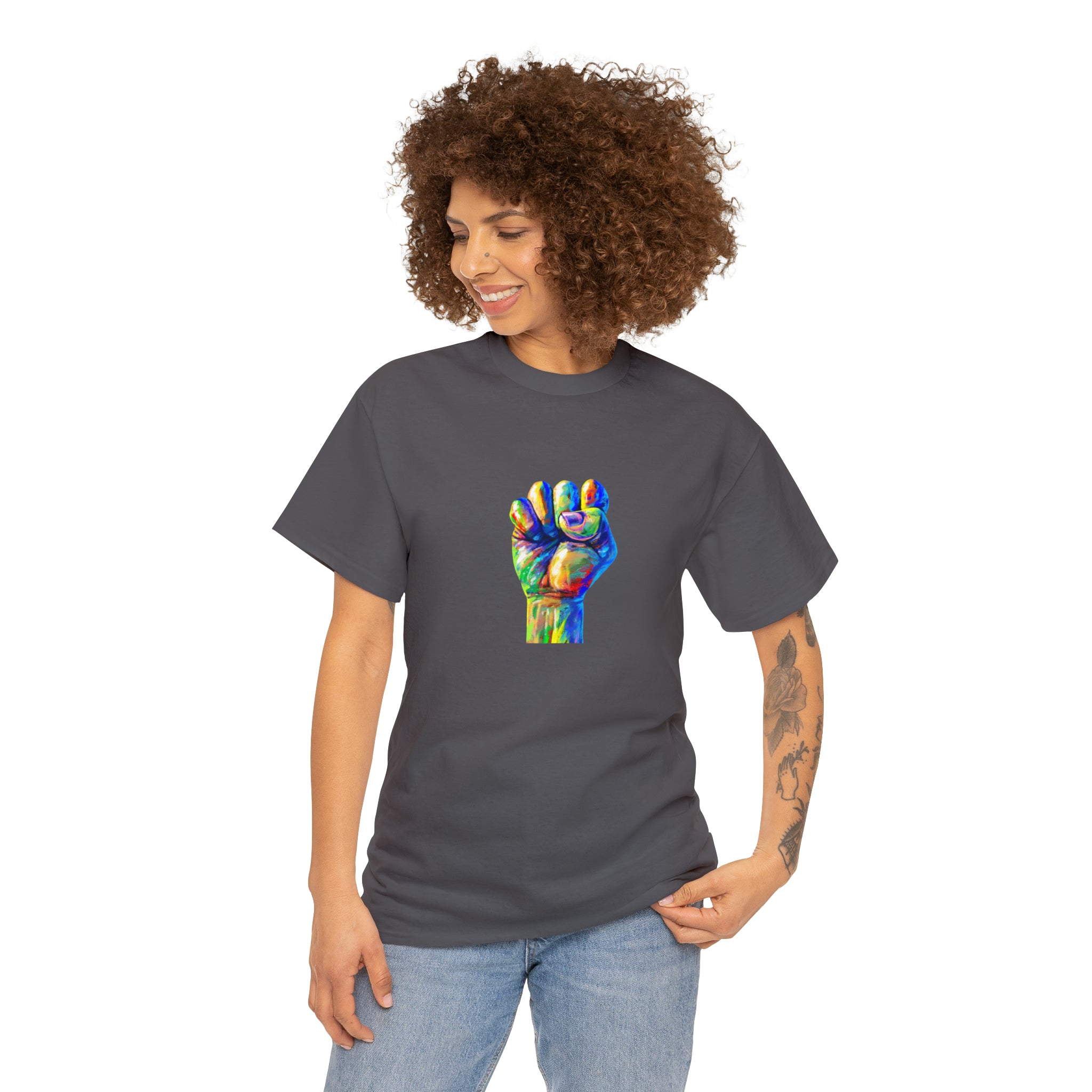 Power to The People Fist Unisex Heavy Cotton Tee