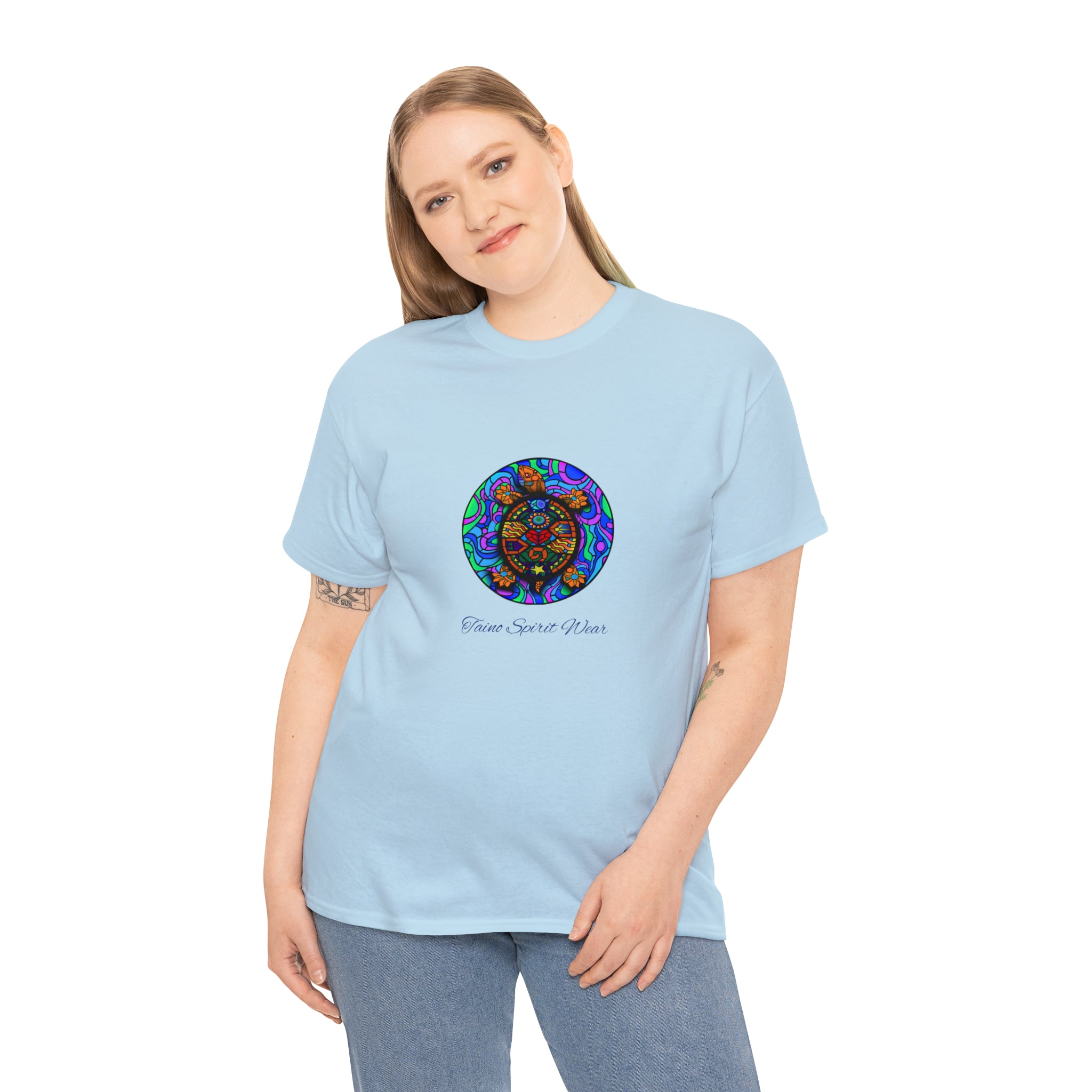 Taino-Inspired Turtle Unisex Heavy Cotton Tee