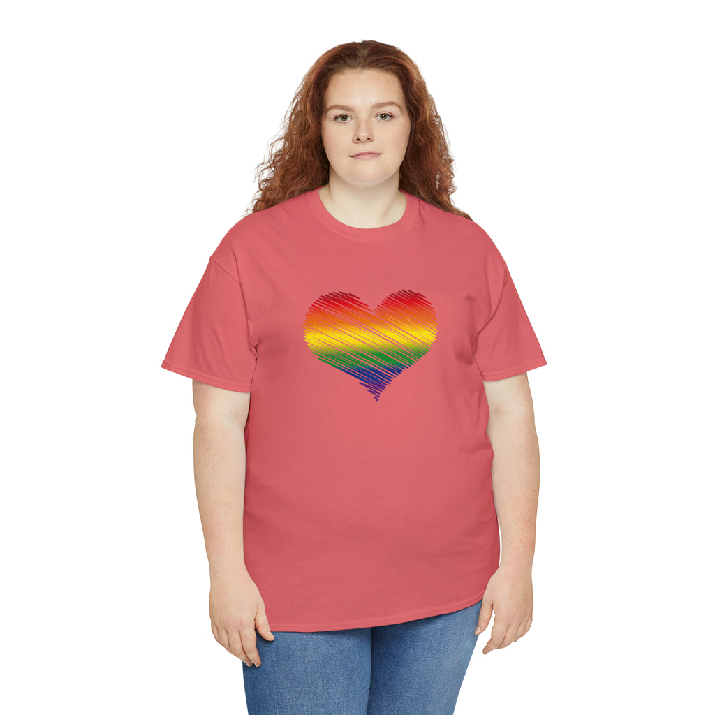 Love is Love Heart Unisex Heavy Cotton Tee