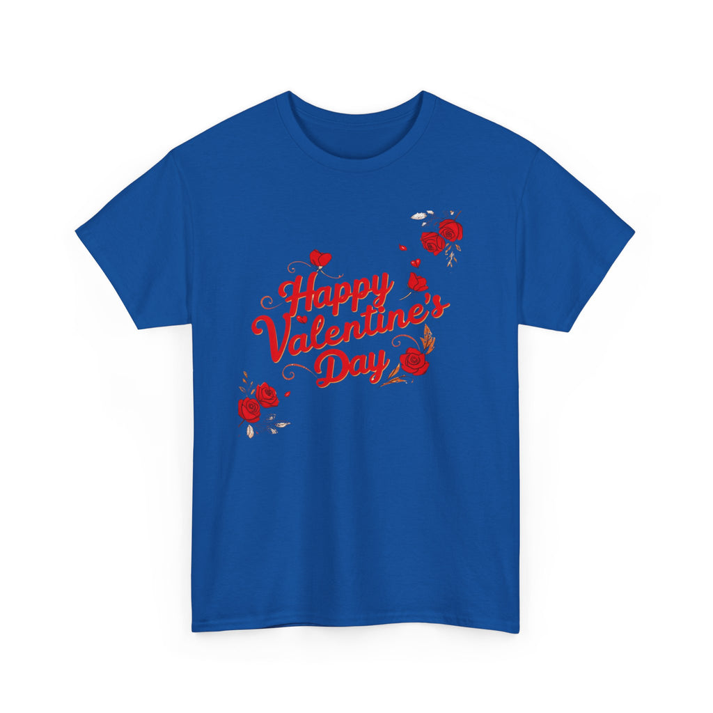Valentine's Day Tee — "Happy Valentine's Day" Heart Design