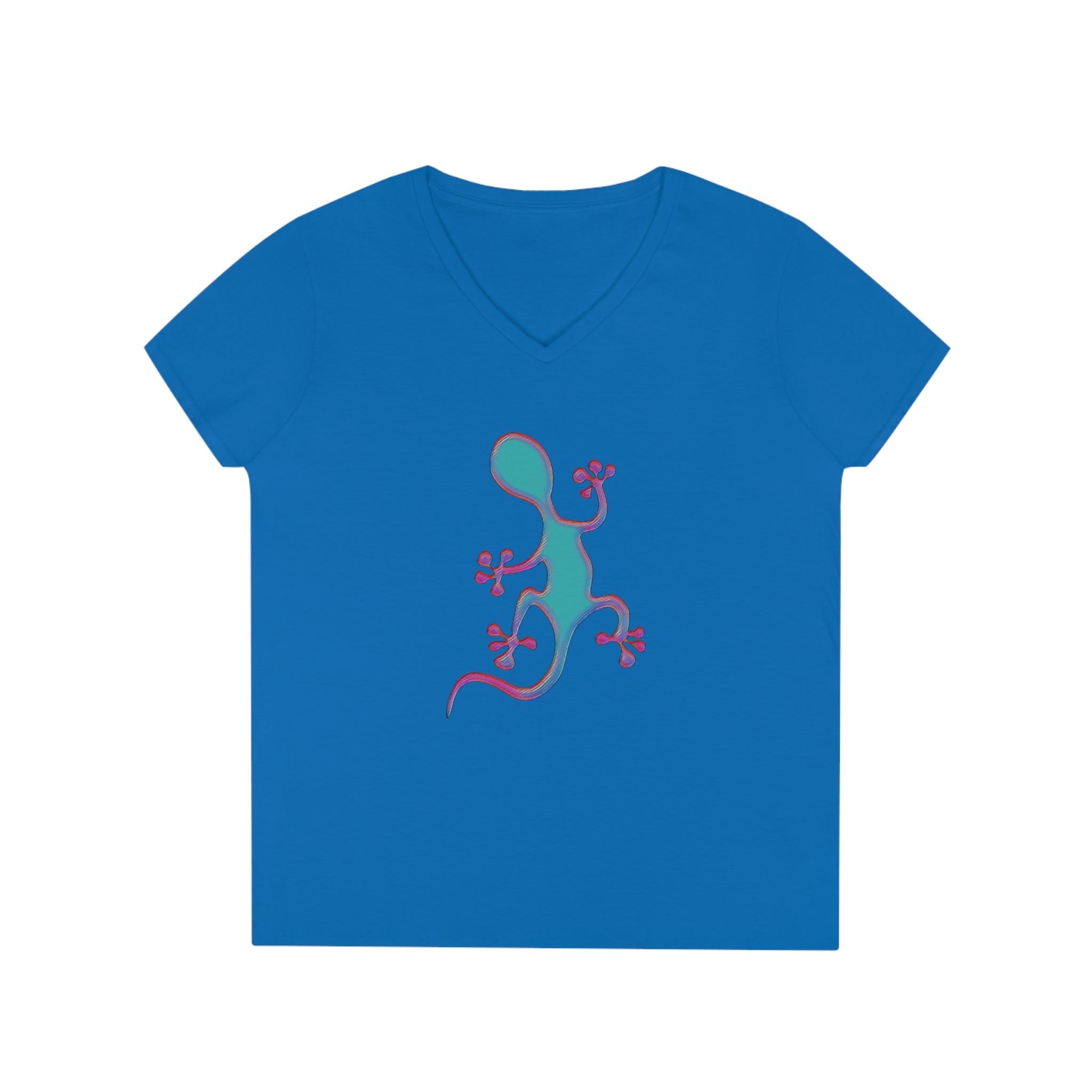 Taino-Inspried Salamander Ladies' V-Neck T-Shirt