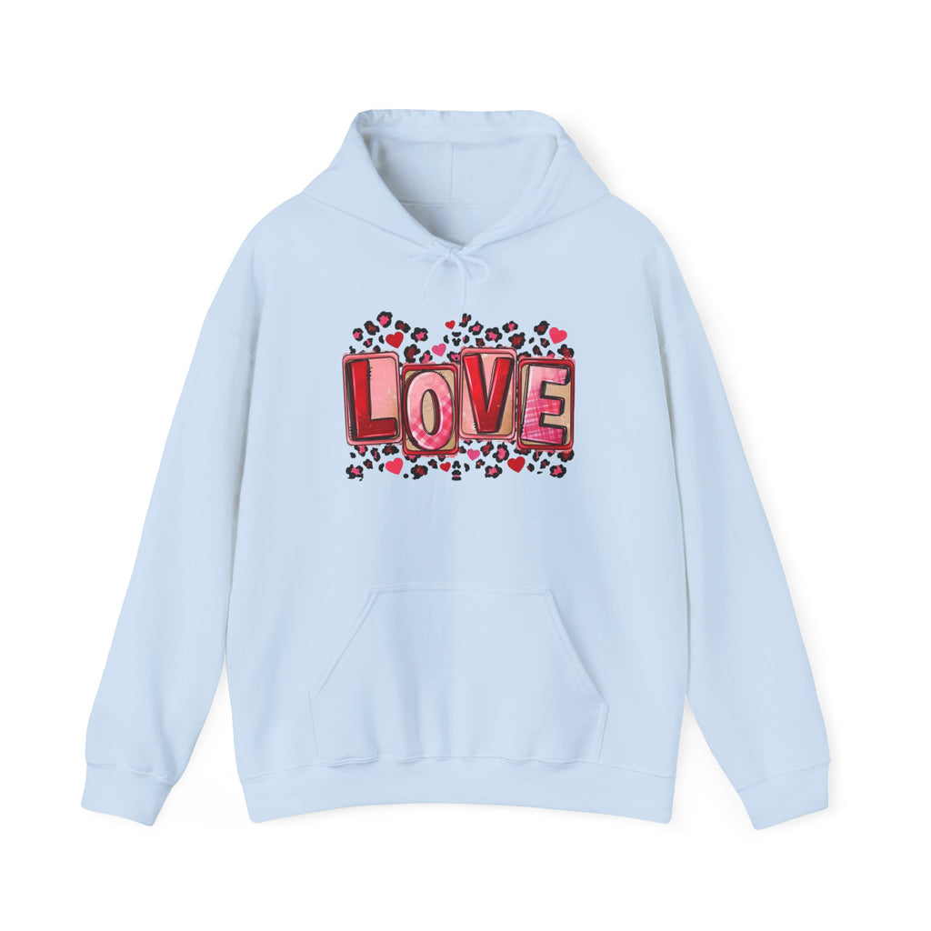Valentine's Day Love Graphic Hoodie — Heart & 'LOVE' Valentine Pullover
