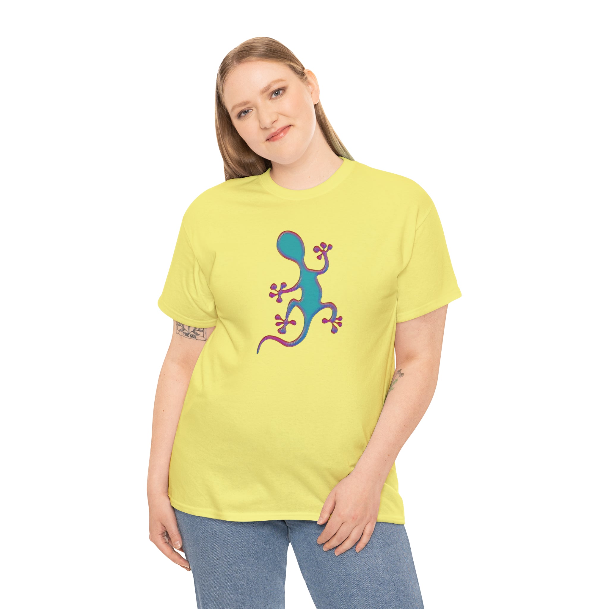 Taino-Inspired Salamander 2 Unisex Heavy Cotton Tee