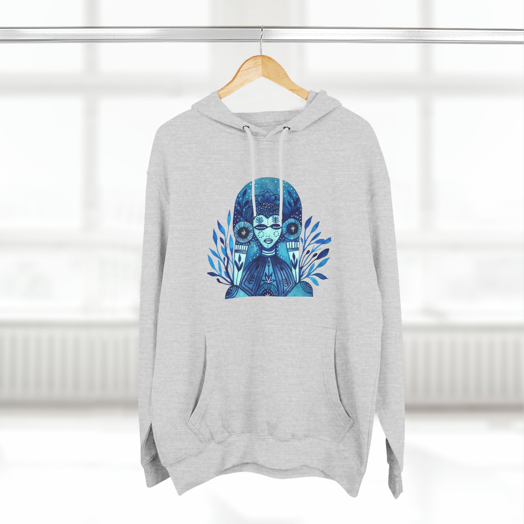 Taino Inspired Queen When Its Dark Look For The Stars Three-Panel Fleece Hoodie