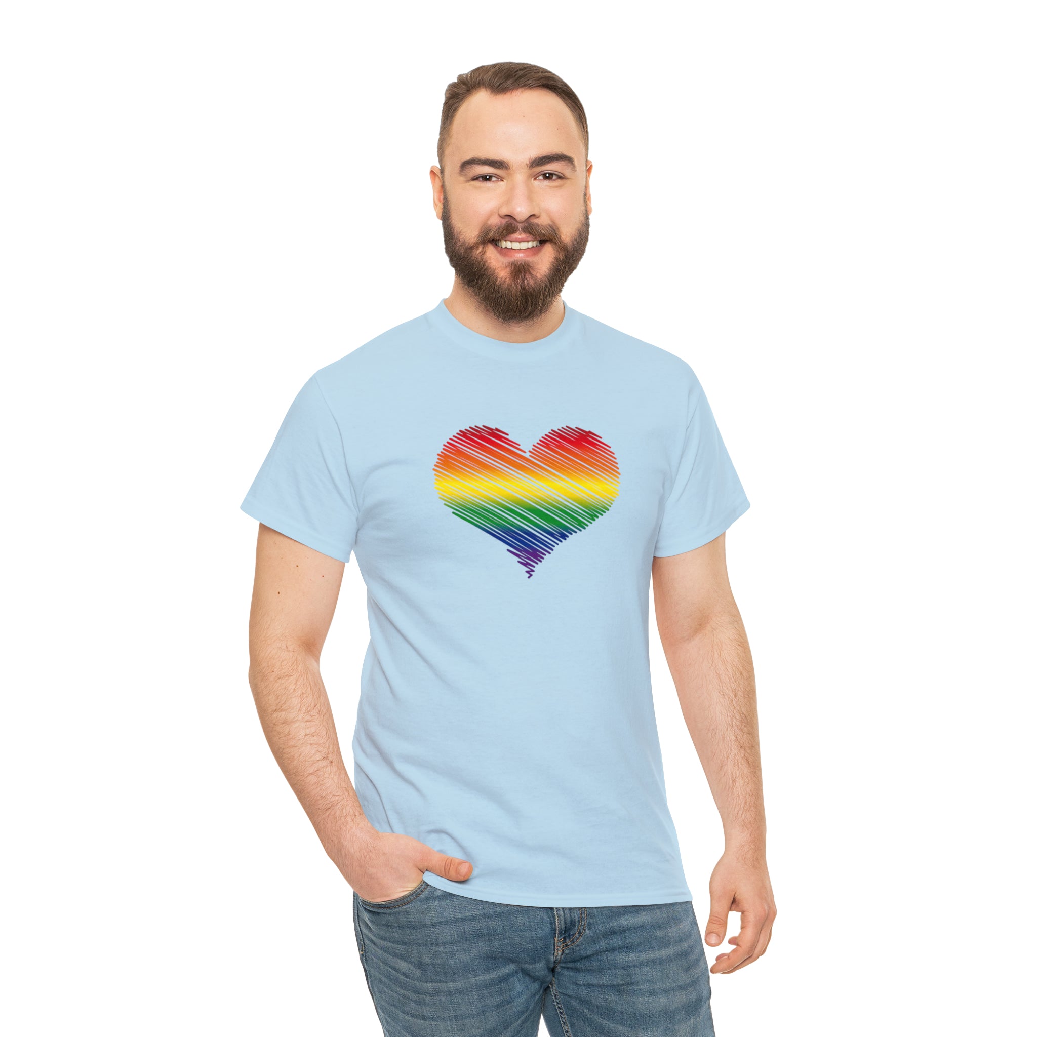 Love is Love Heart Unisex Heavy Cotton Tee