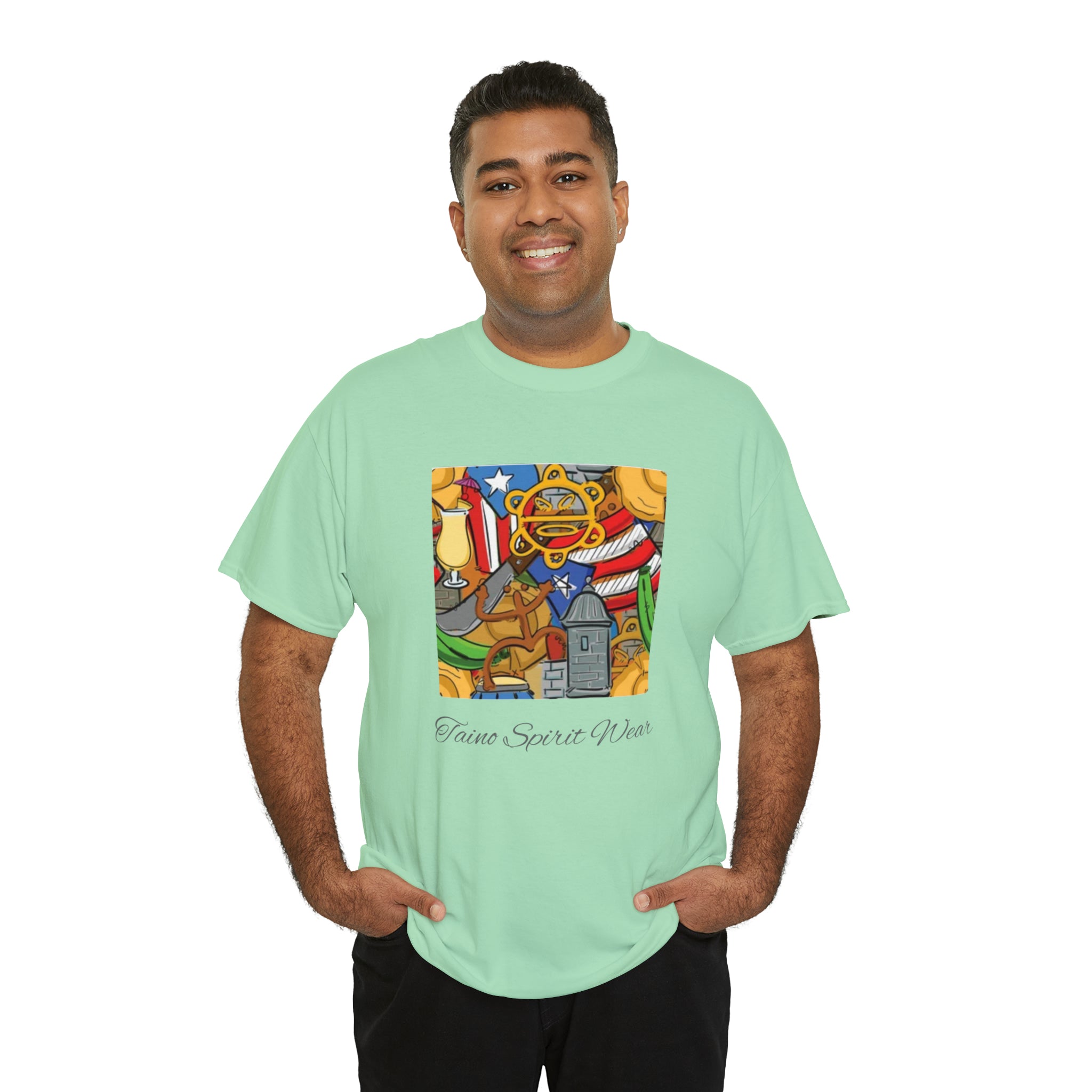 Puerto Rican Heritage Unisex Heavy Cotton Tee