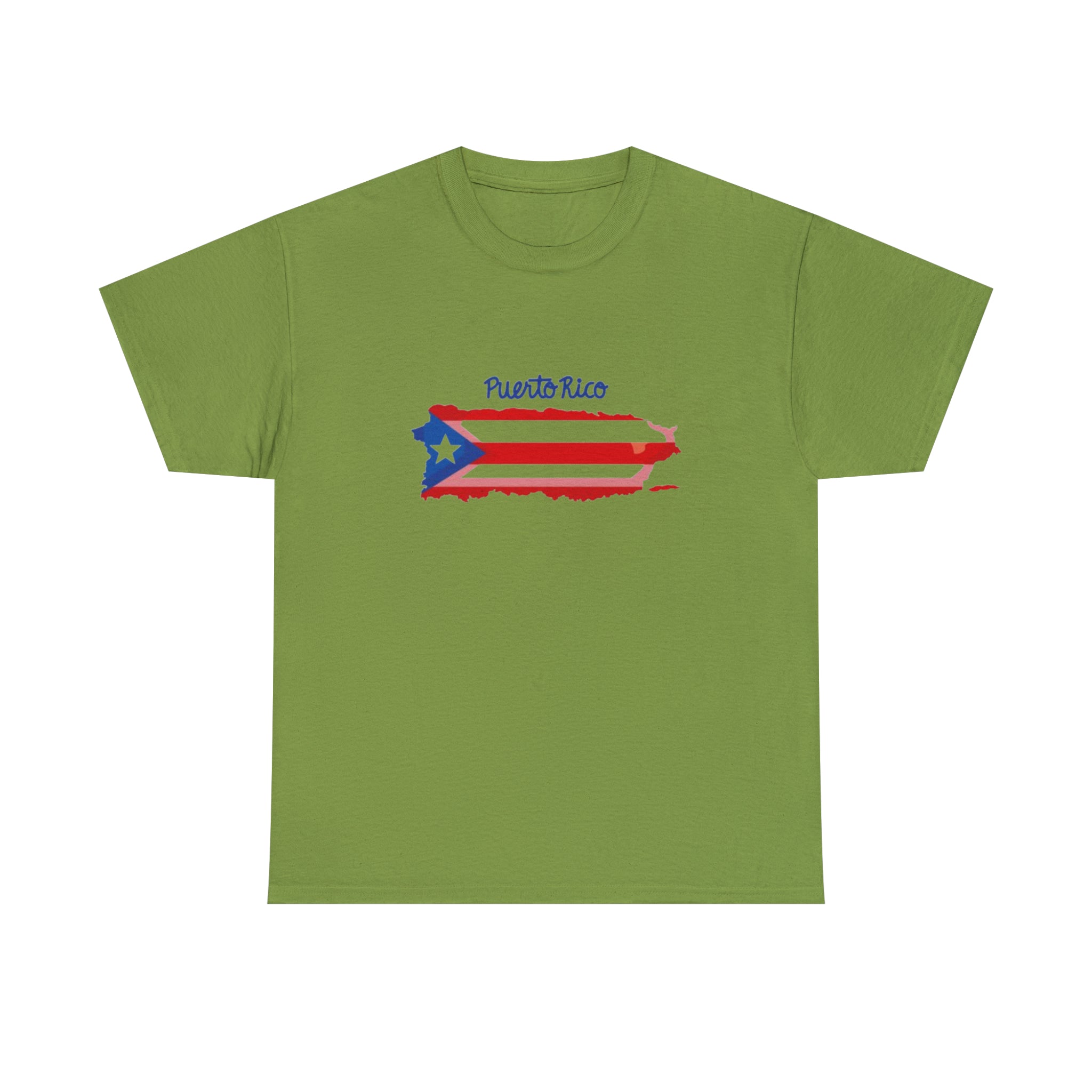 Island of Puerto Rico Flag Heavy Cotton Tee