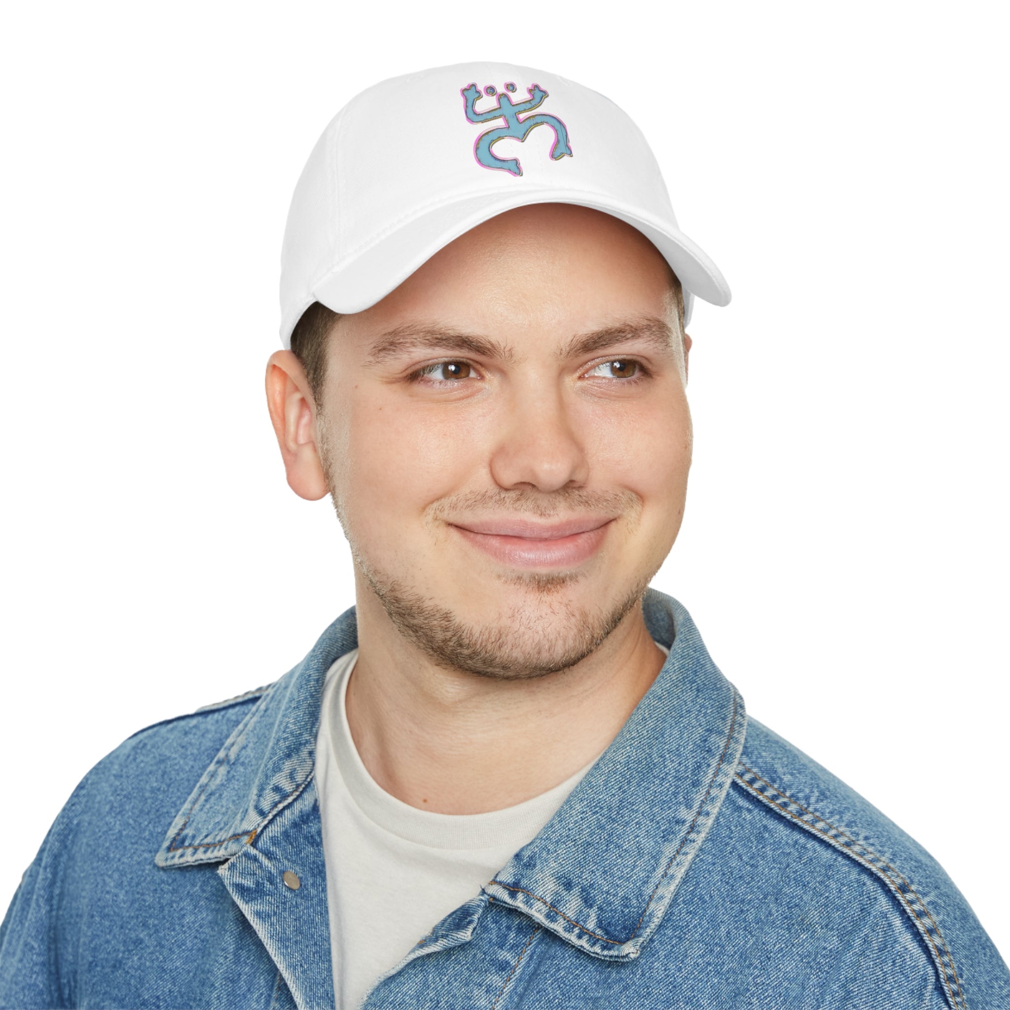 Blue/Pink-Traced Taino Coqui Low Profile Baseball Cap