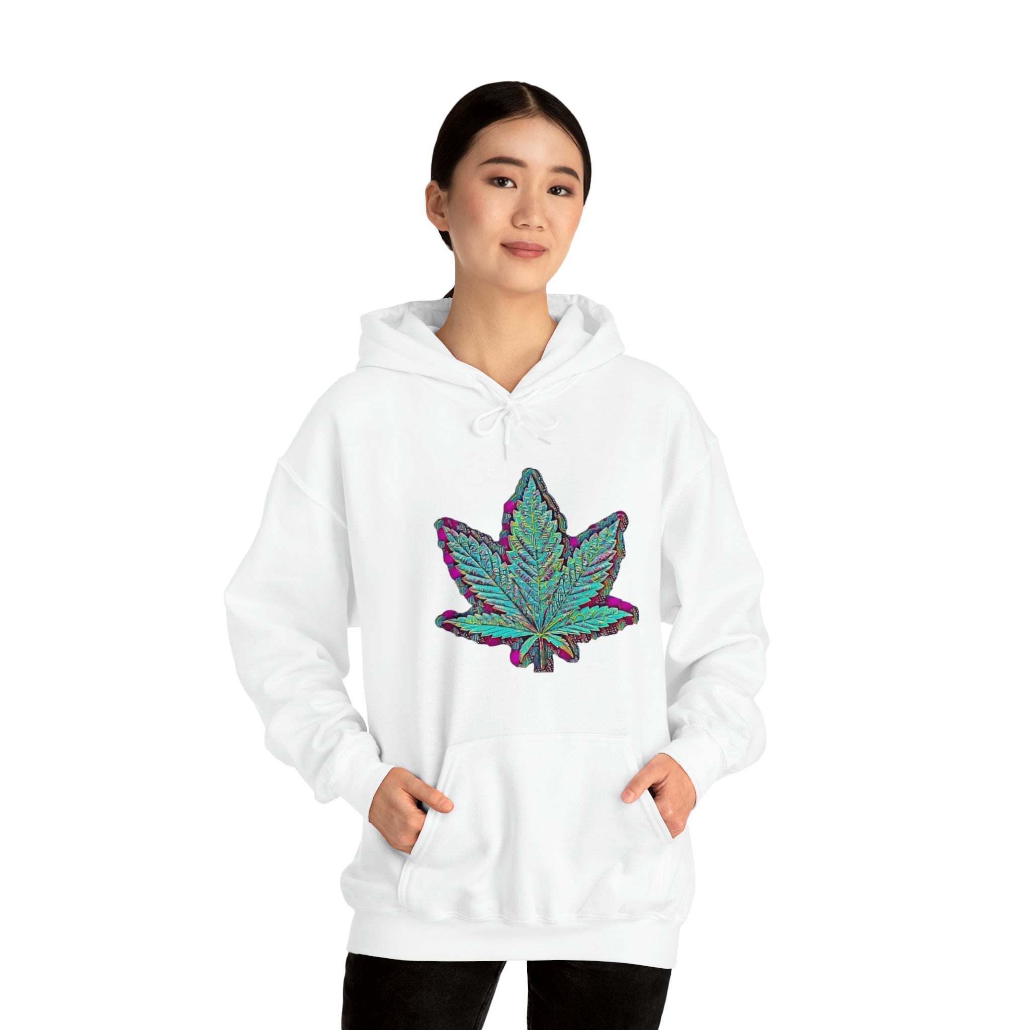 The Five Finger Leaf Unisex Heavy Blend™ Hooded Sweatshirt