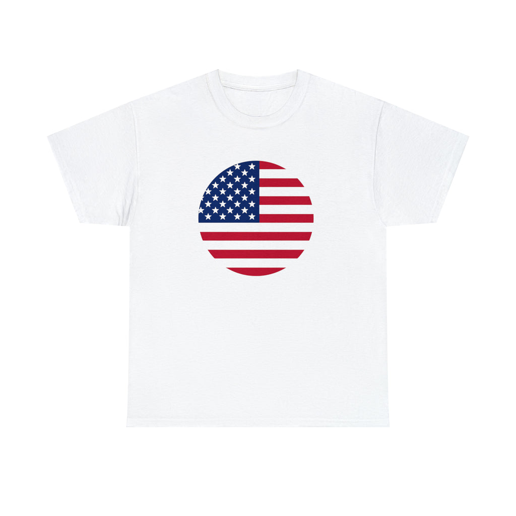 American Flag Globe Unisex Heavy Cotton Tee