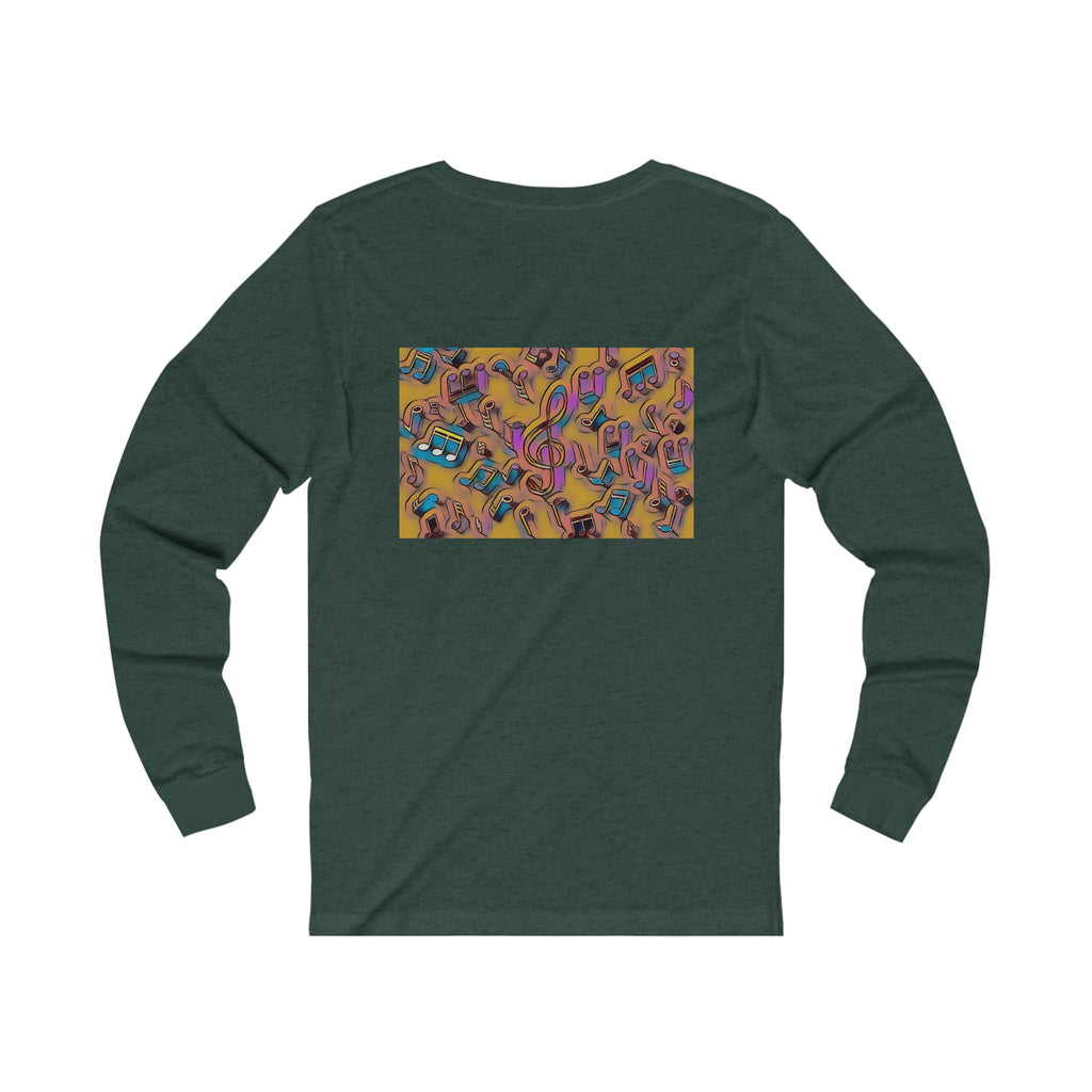 I Love House Music Symbols Unisex Jersey Long Sleeve Tee