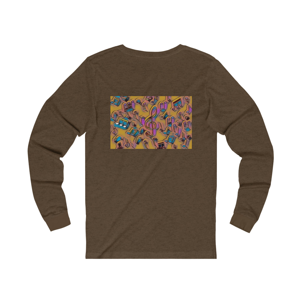 I Love House Music Symbols Unisex Jersey Long Sleeve Tee