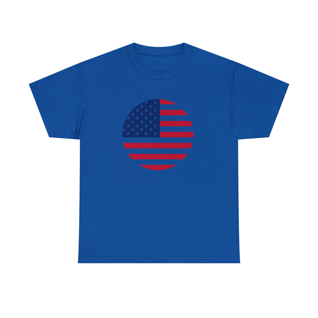 American Flag Globe Unisex Heavy Cotton Tee