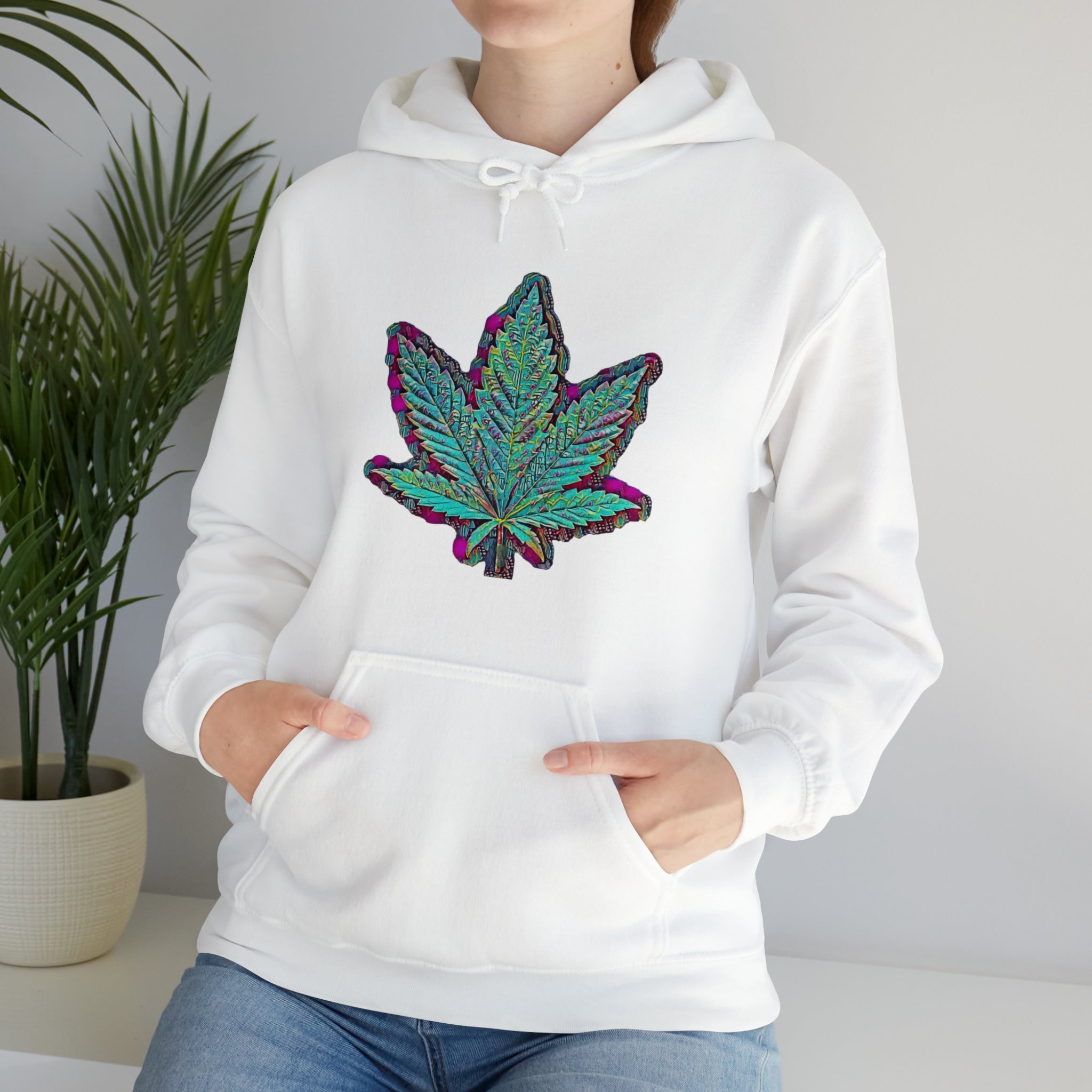 The Five Finger Leaf Unisex Heavy Blend™ Hooded Sweatshirt