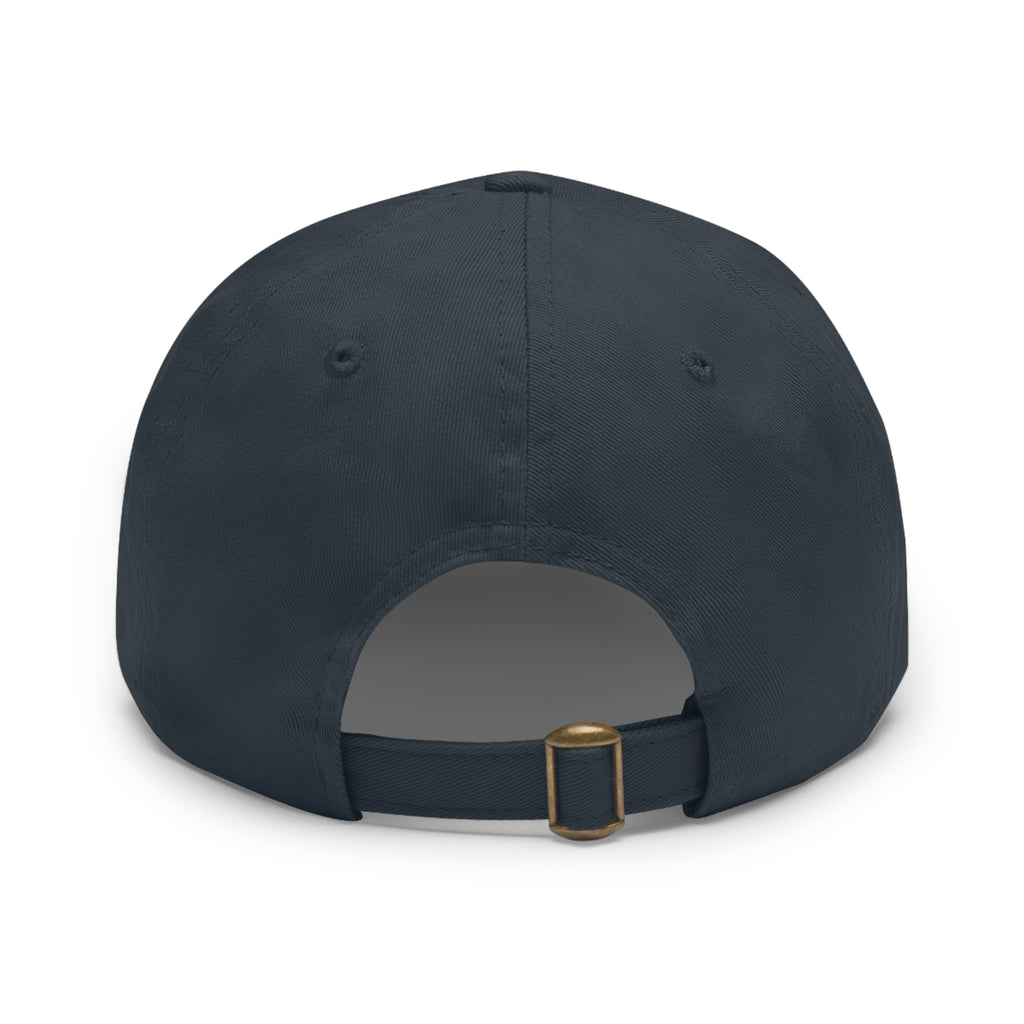 Taino Symbolism Dad Hat with Leather Patch (Round)