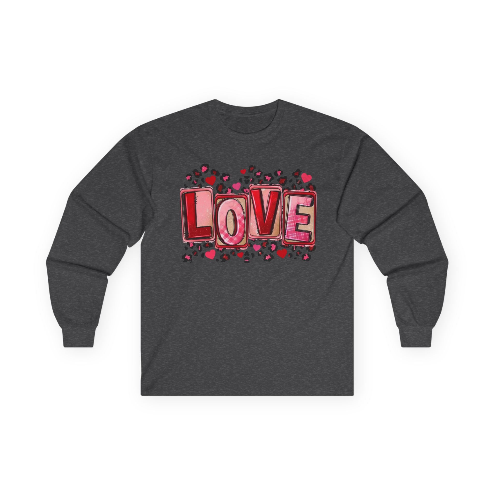 Valentine's Day Love Heart Long Sleeve Tee — Valentine’s Day Graphic Shirt