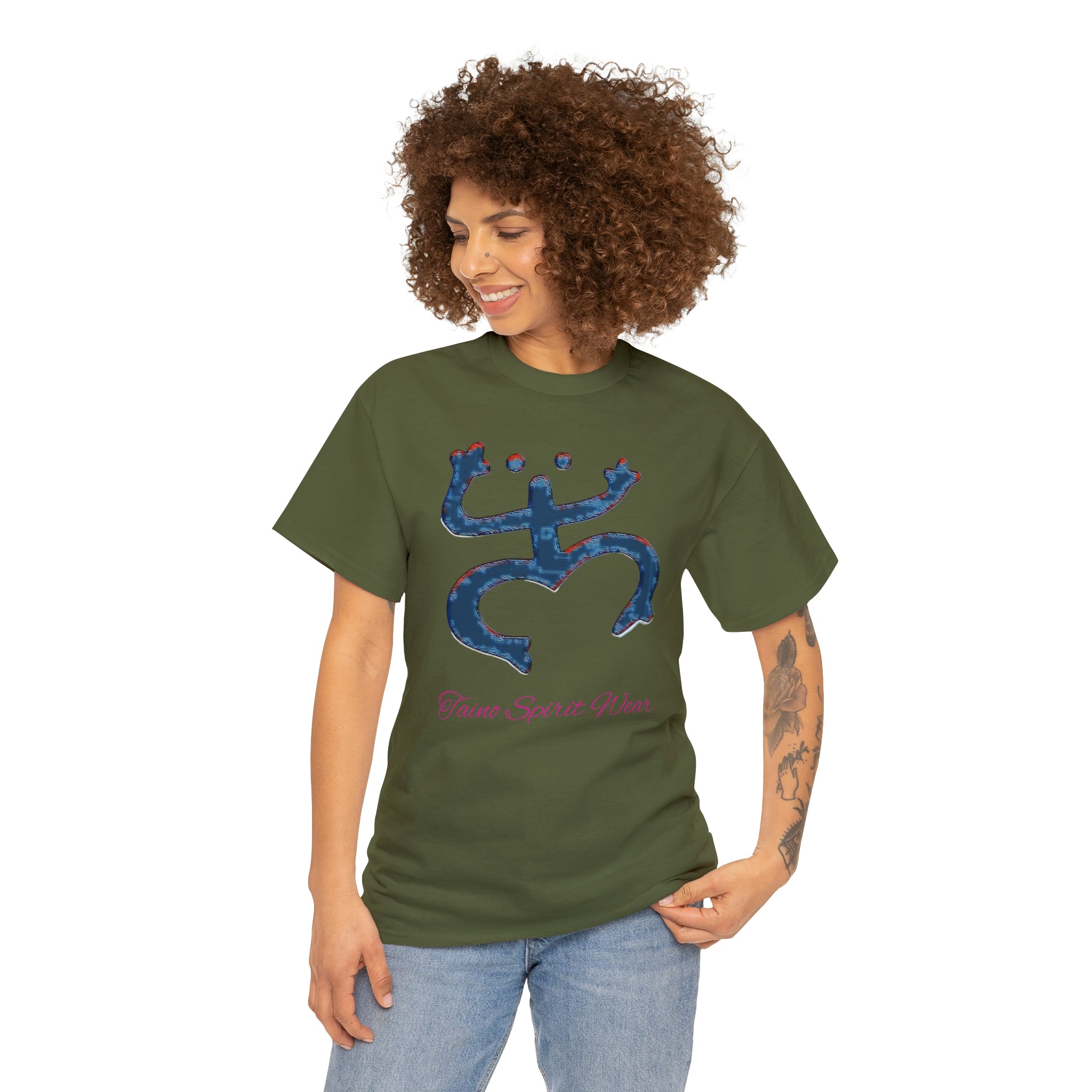 Taino Large Coqui Unisex Heavy Cotton Tee