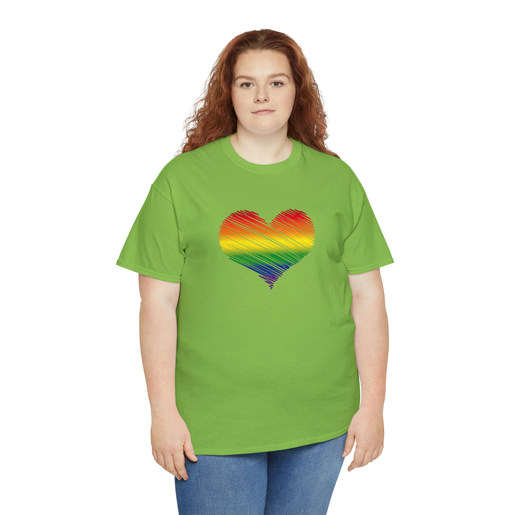 Love is Love Heart Unisex Heavy Cotton Tee