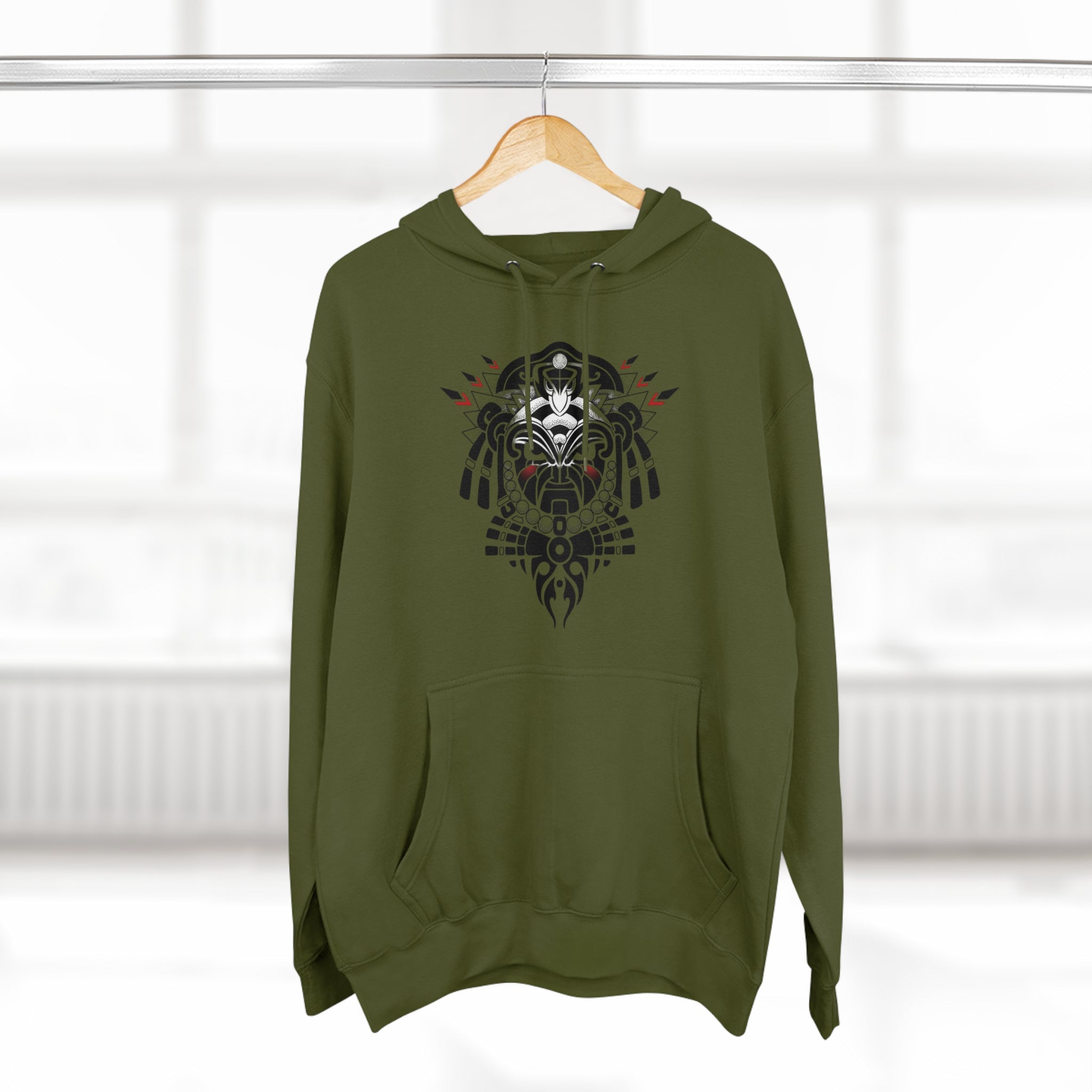 Tribal-Inspired Unisex Premium Pullover Hoodie