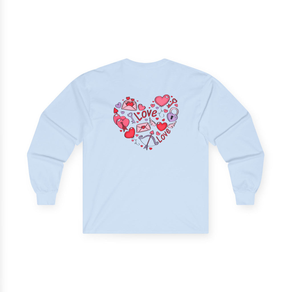 Valentine's Day Love Heart Long Sleeve Tee — Valentine’s Day Graphic Shirt